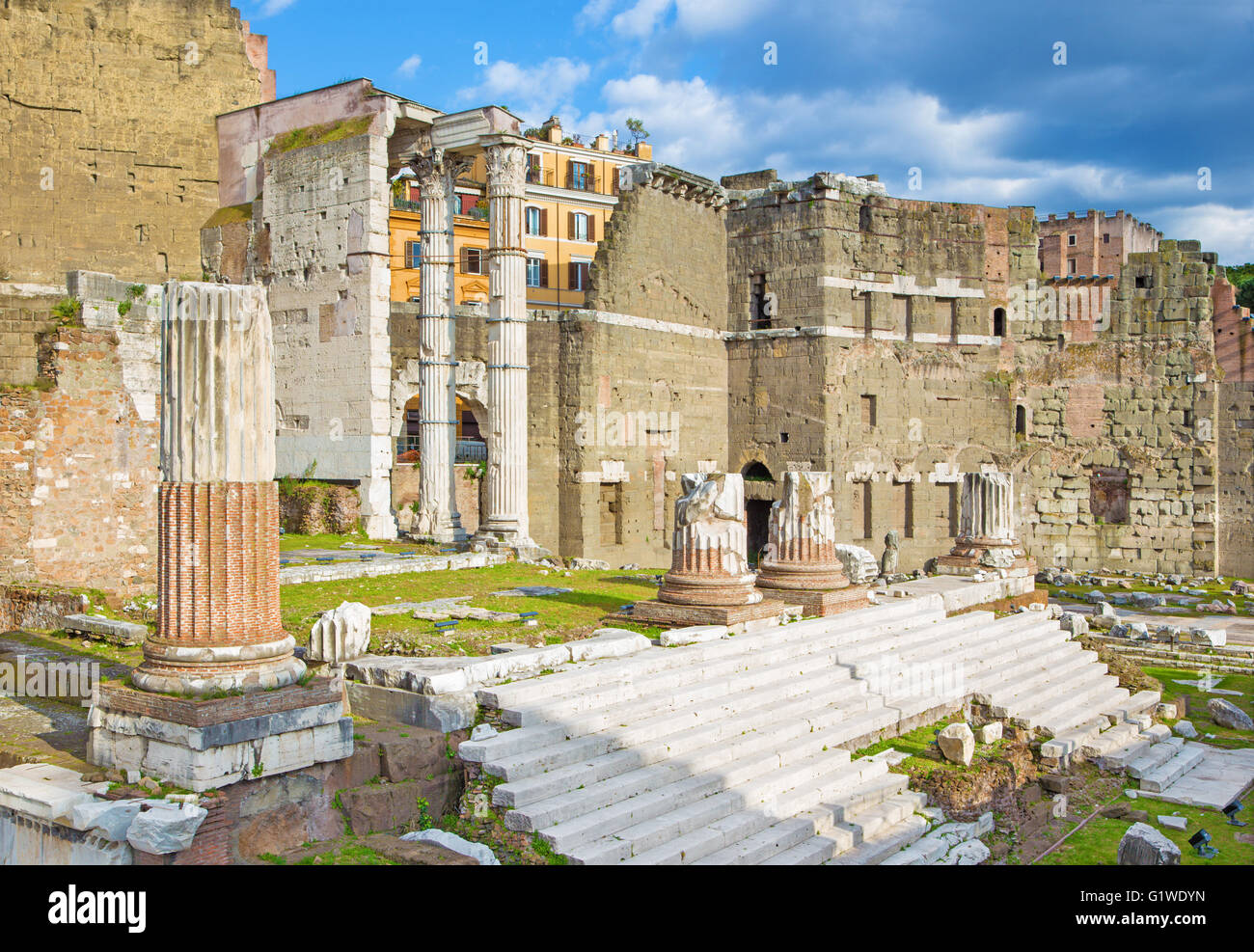 Rom - Ruinen Forum des Augustus Stockfoto
