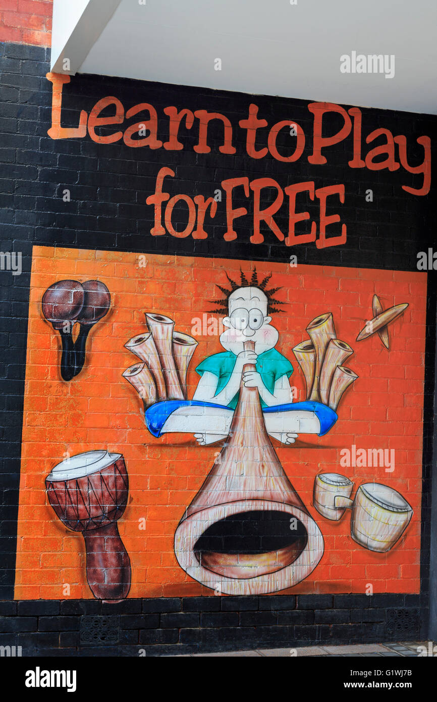 Wandbild auf Australiens Atem Store, Fremantle, Western Australia, Australia Stockfoto