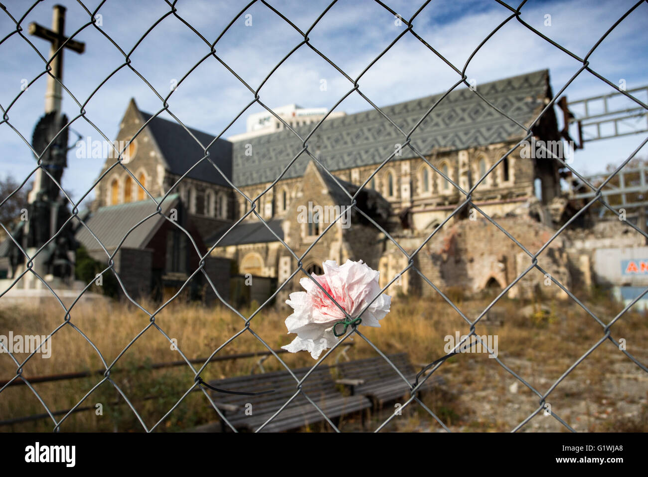 Christchurch Cathedral, New Zealand, Samstag, 14. Mai 2016. Stockfoto