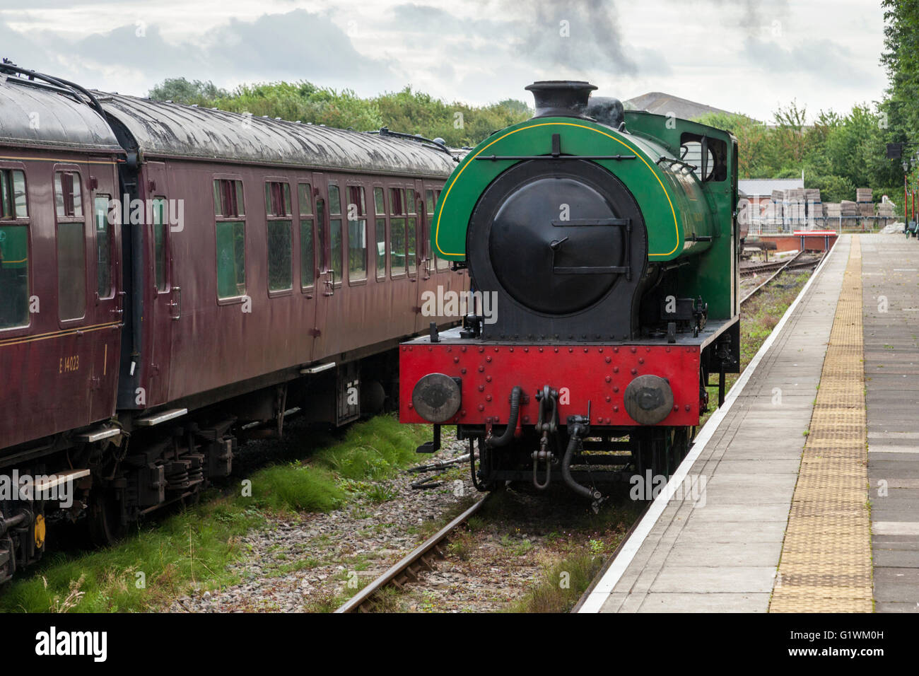 Erbe Eisenbahnen. Ex-NZB Sparmaßnahmen klasse Dampflokomotive in Nottingham Transport Heritage Center, dem Ruddington, Nottinghamshire, England, Großbritannien Stockfoto