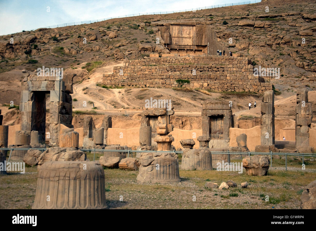 Der Hang-Abschnitt der antiken Stadt Persepolis, Iran prächtigen archäologischen Ruinen der sagenumwobenen Perserreich Stockfoto