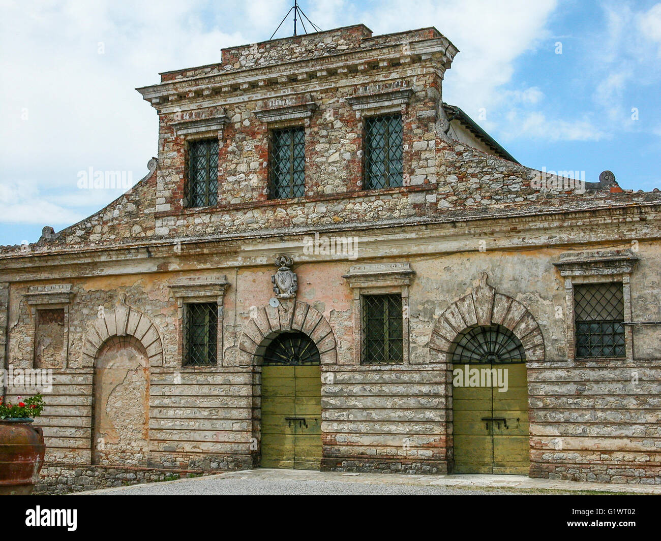 Altbauten Keller im Weingut Fattoria di Felsina (Toskana) Stockfoto