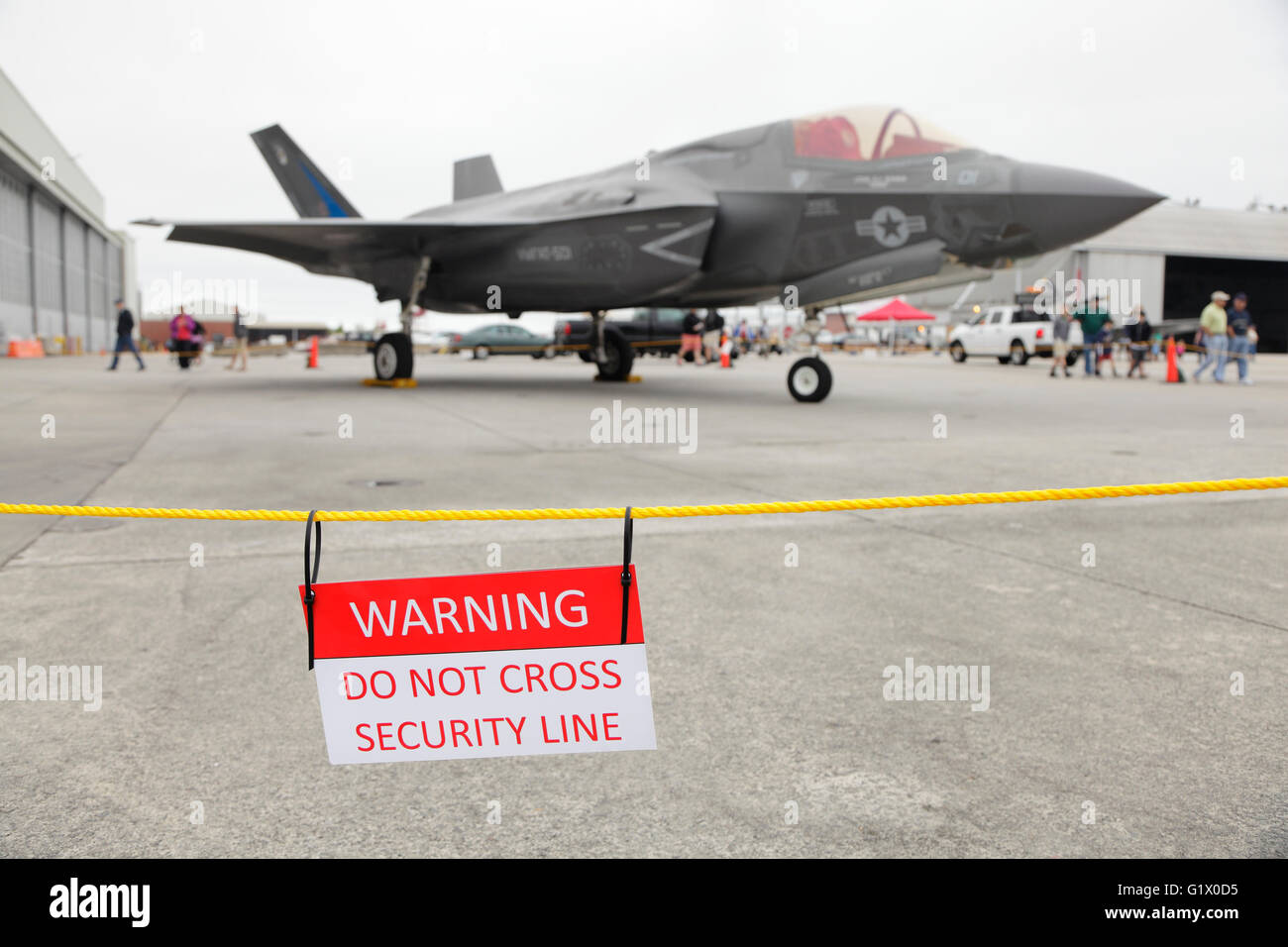 Lockheed Martin F-35 b auf dem Display auf einer Militärbasis in North Carolina, USA Stockfoto