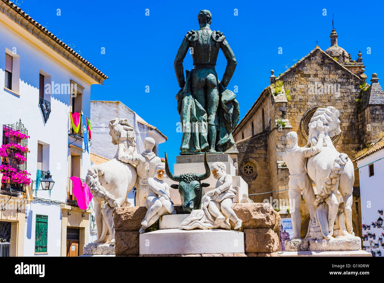 Das Denkmal für Manolete ist eine Skulptur gewidmet der Torero Manolete befindet sich auf der Plaza del Conde de Priego. Córdoba, Stockfoto