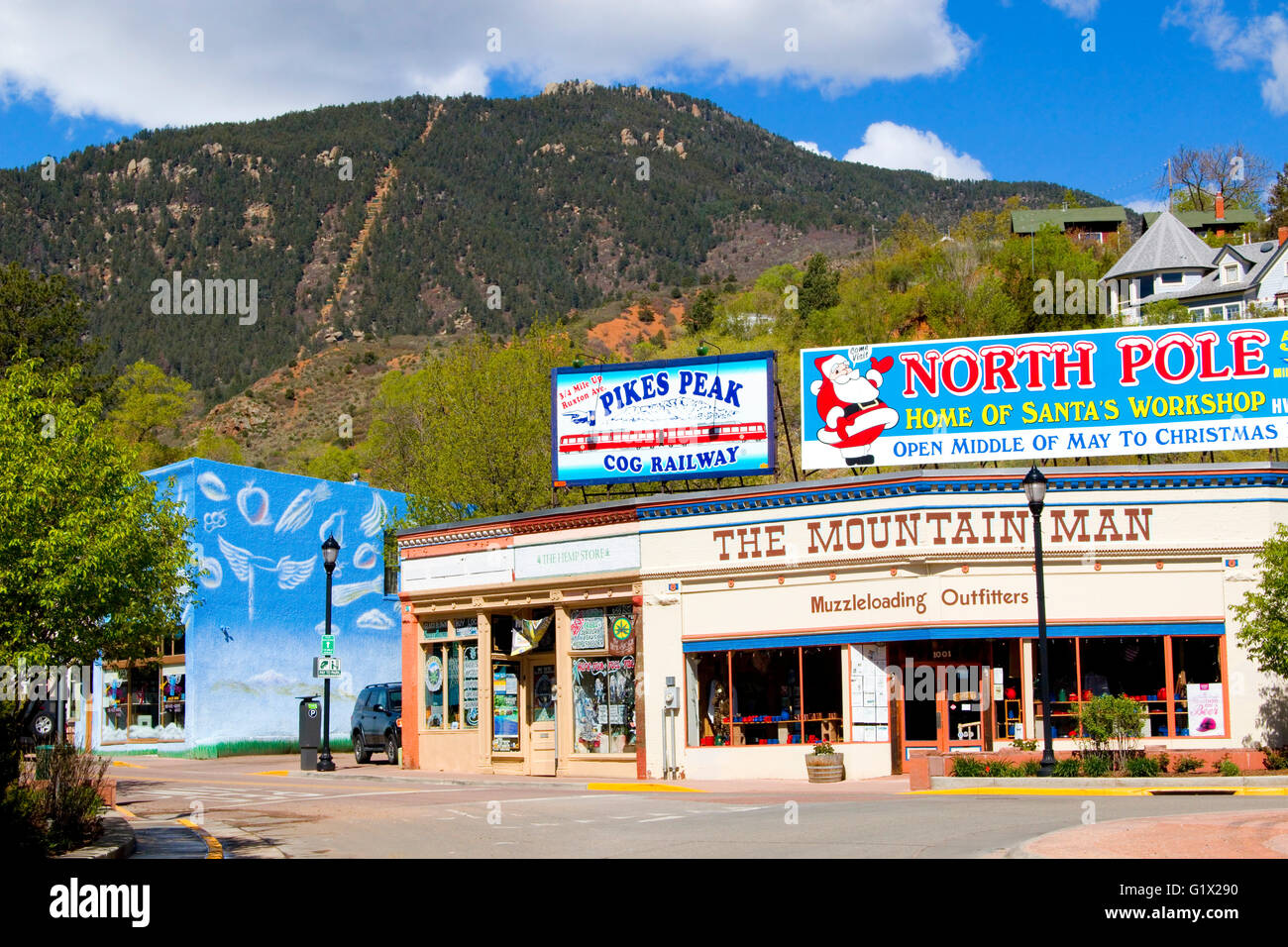 Eclectic Manitou Springs Stockfoto