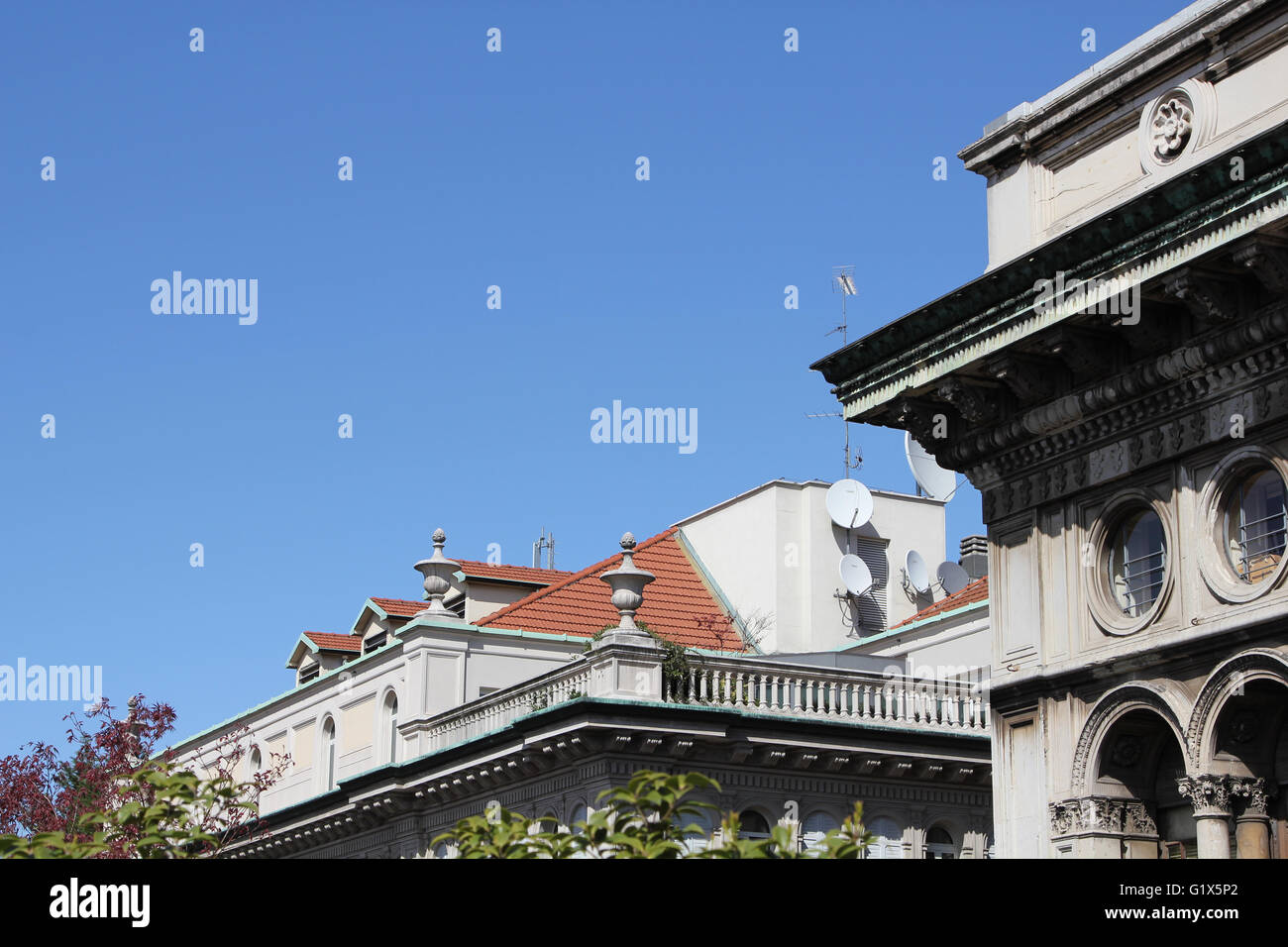 Alte und klassische Architektur in Mailand, Italien Stockfoto