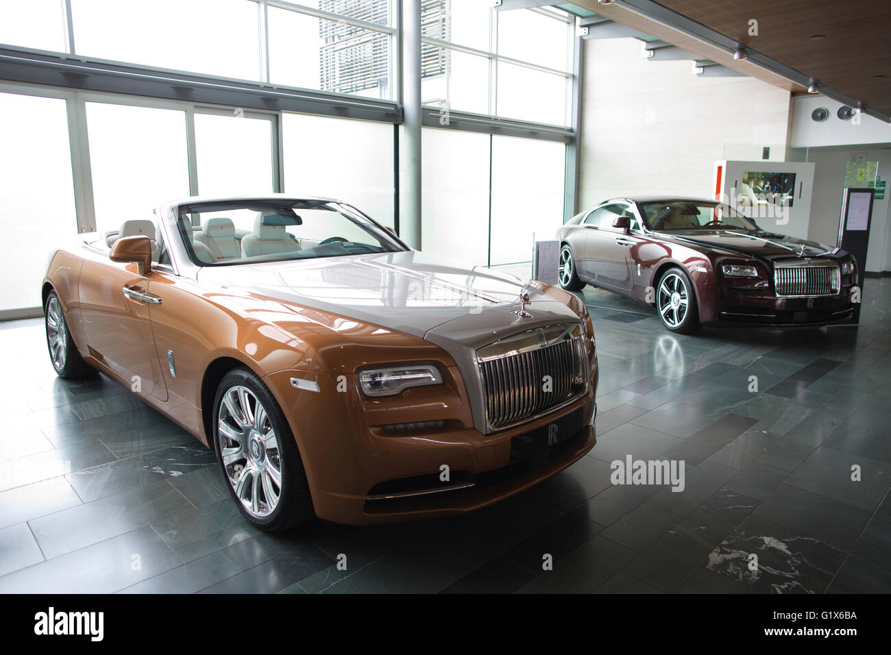 Rolls-Royce Automobil-Montagewerk, Chichester, West Sussex, England, UK Stockfoto