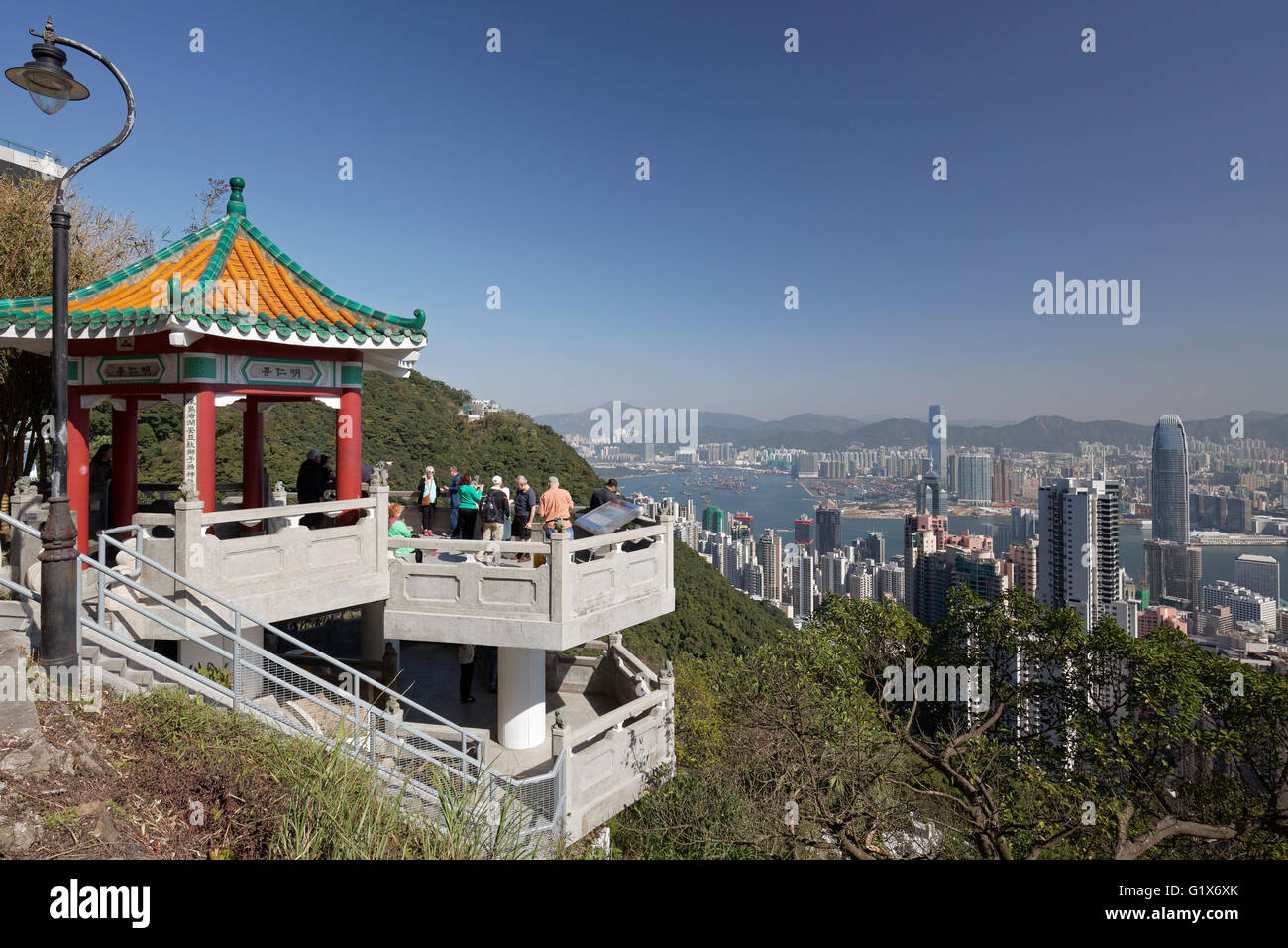 Aussichtspunkt Lionsgate, Peak, Victoria Peak, Hong Kong Island, Hongkong, China Stockfoto