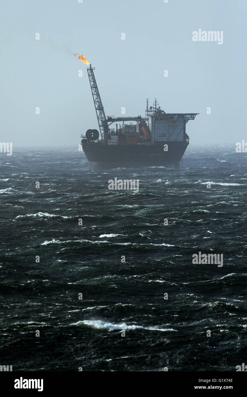 Öl-Produktionsplattform Sevan Hummingbird, Chestnut Ölfeld, Ölförderung, Nordsee Stockfoto