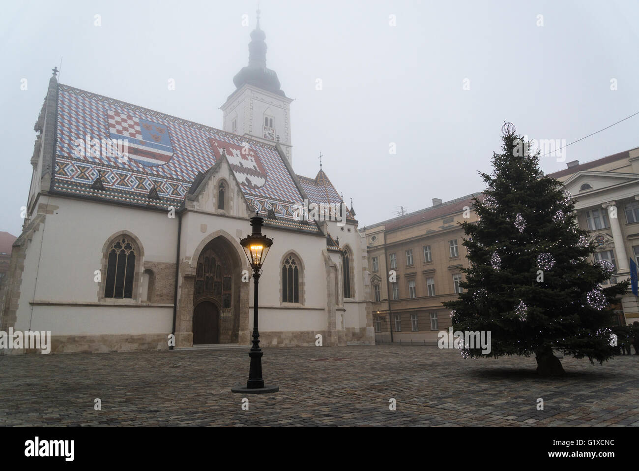 St. Markus Kirche, Zagreb, Kroatien Stockfoto
