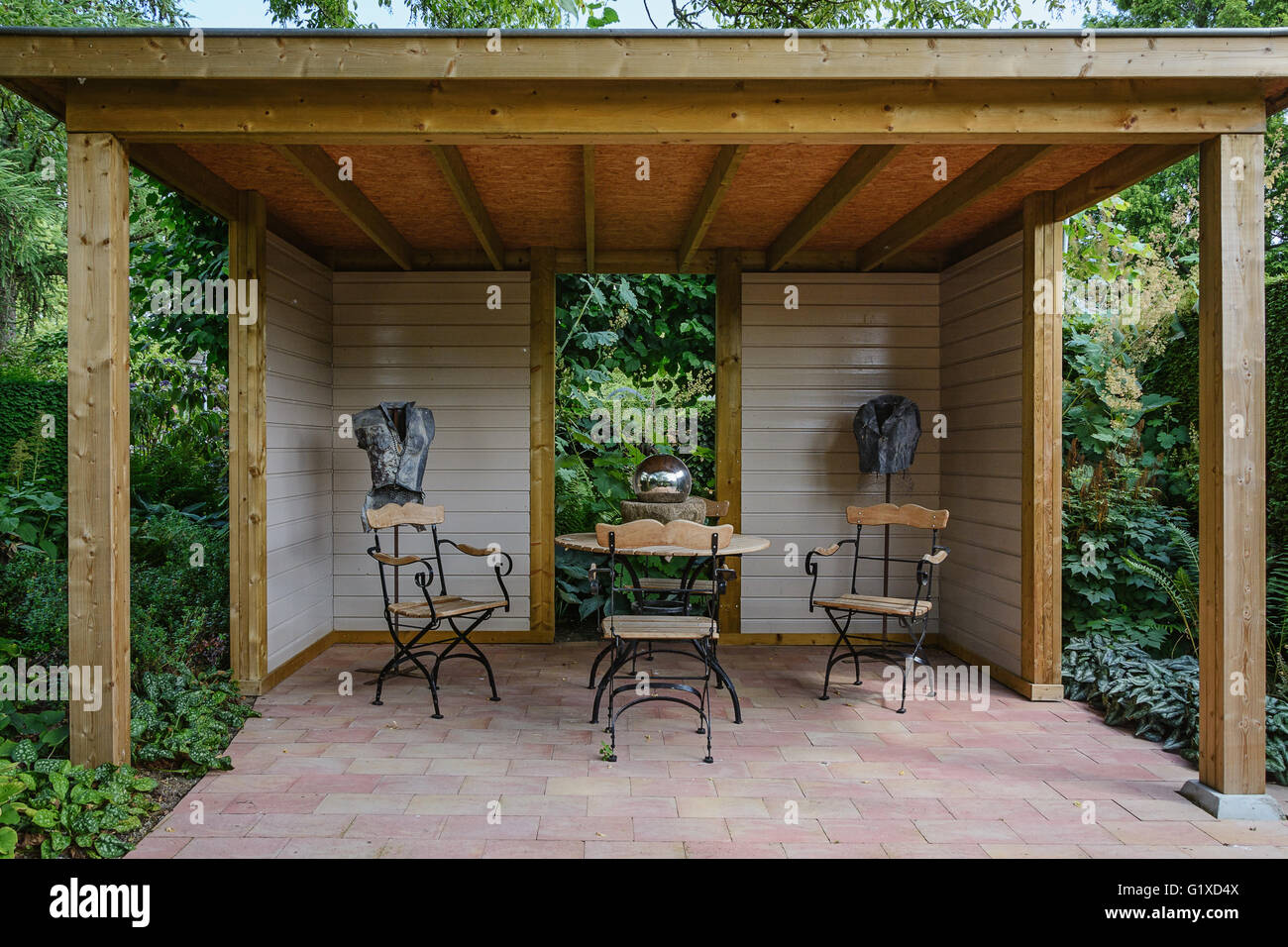 Schöne Garten Idee Stockfoto