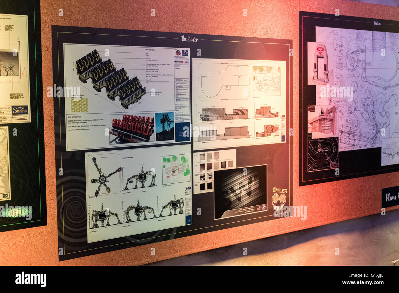 Alton Towers Rollercoaster Restaurant Food Loop Stockfoto