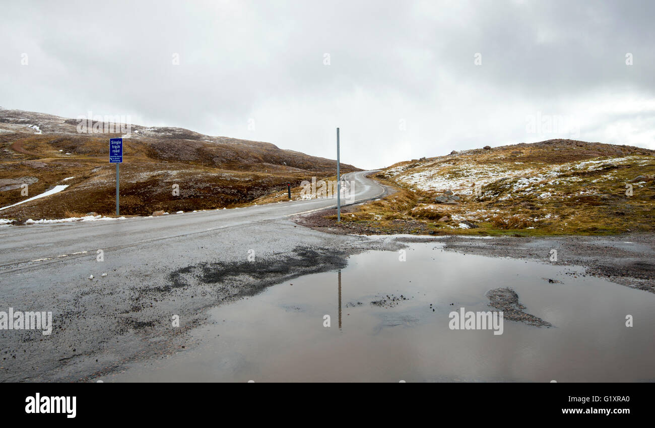 Gipfel des Bealach Na Bà (Pass der Rinder) auf der Applecross Halbinsel, Wester Ross Schottland UK Stockfoto