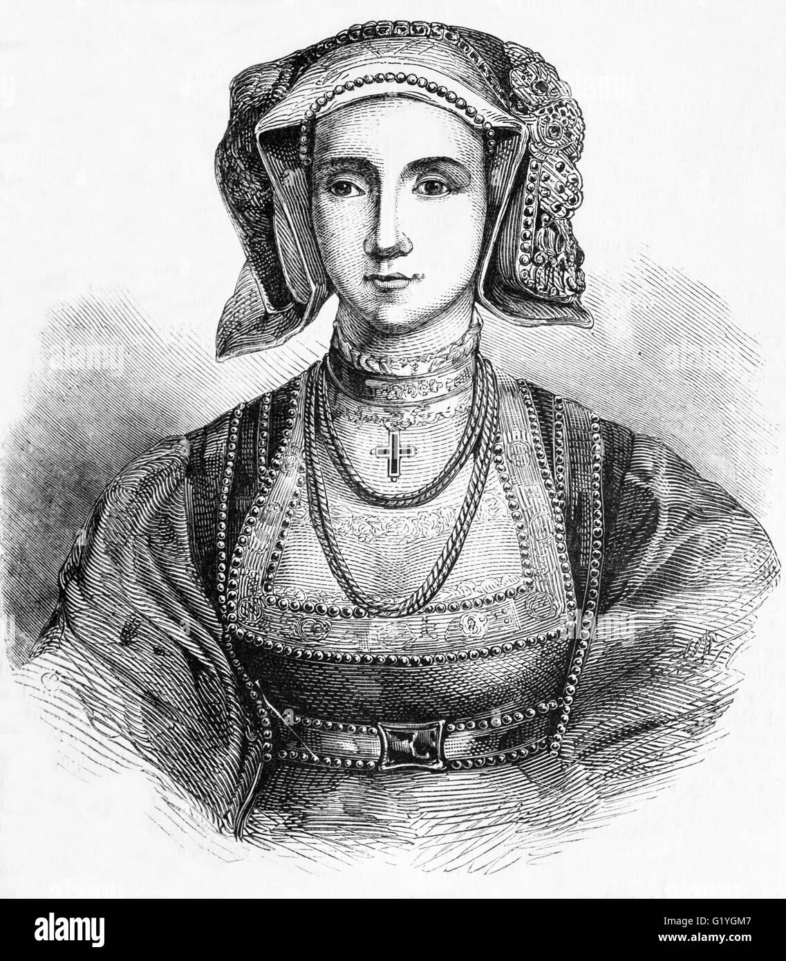 Anne von Kleve, aus dem Herzogtum Berg in das Heilige Römische Reich Königin von England vom 6 Januar 1540 9 Juli 1540 als die vierte Frau des Königs Henry VIII. Stockfoto