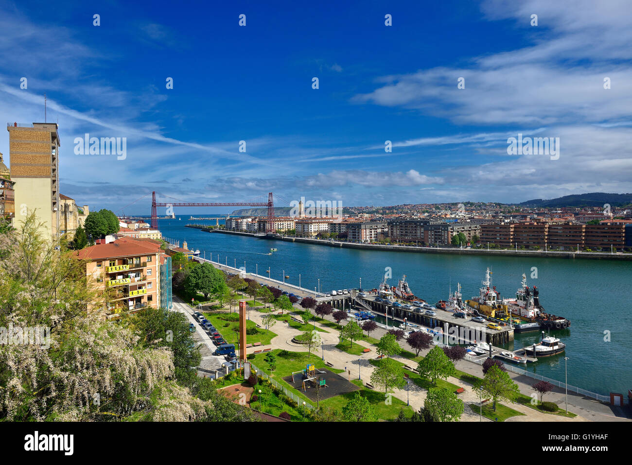 Schwebefähre Portugalete und Getxo, Biskaya, Baskenland, Baskenland, Spanien, Europa Stockfoto