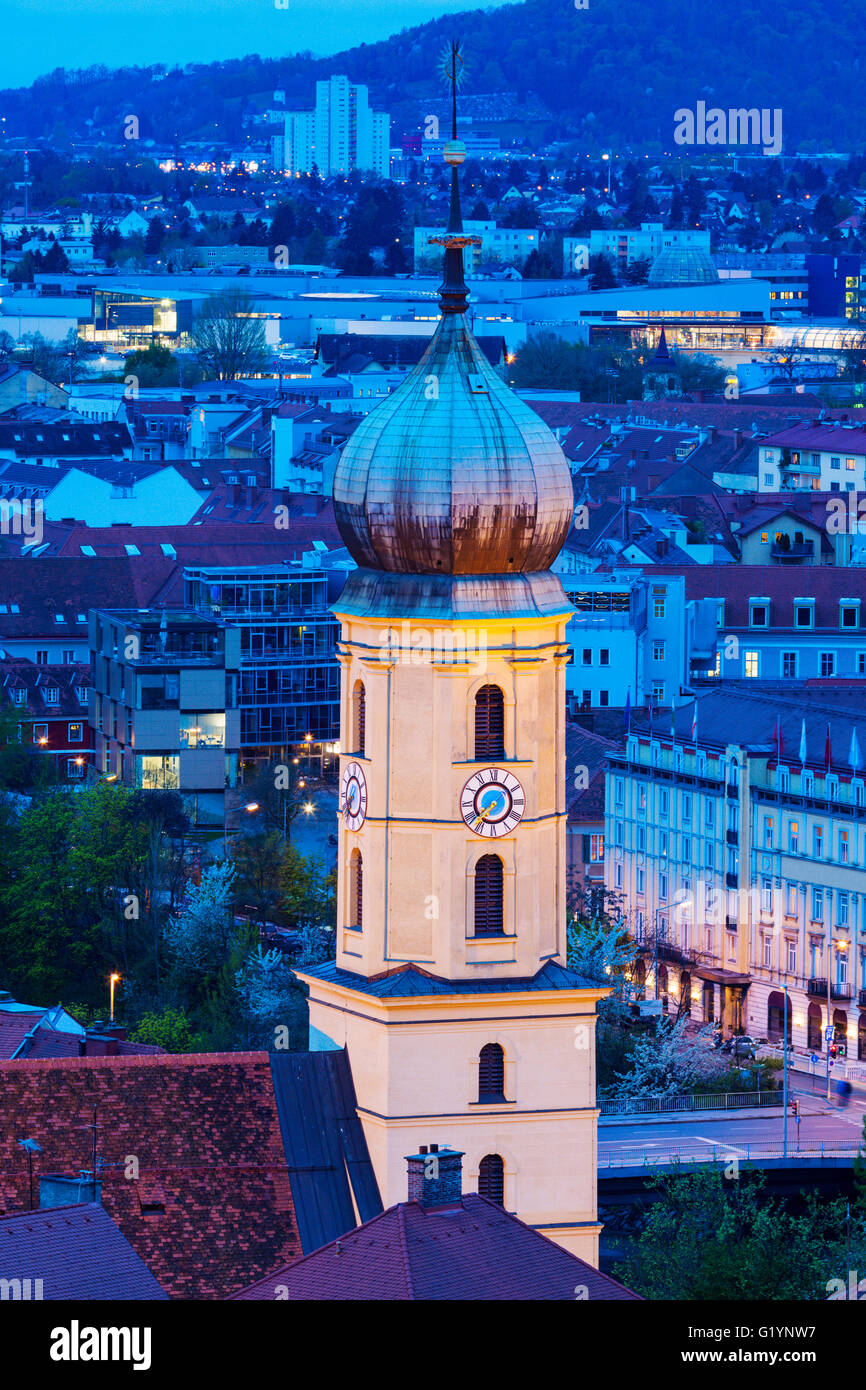 Franziskanerkirche in Graz Stockfoto
