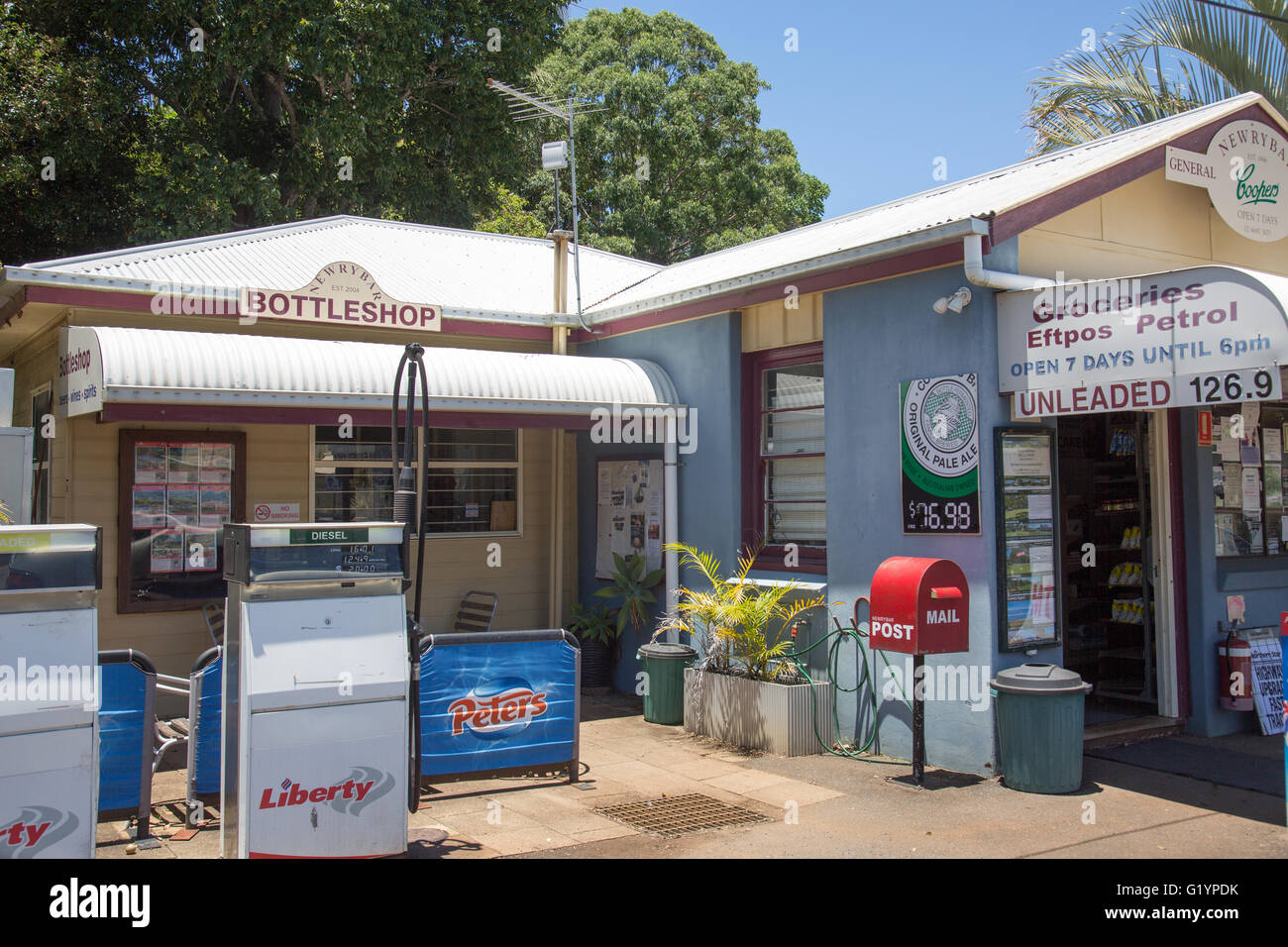 Der vllage Newrybar im Norden von New South Wales, Australien Stockfoto