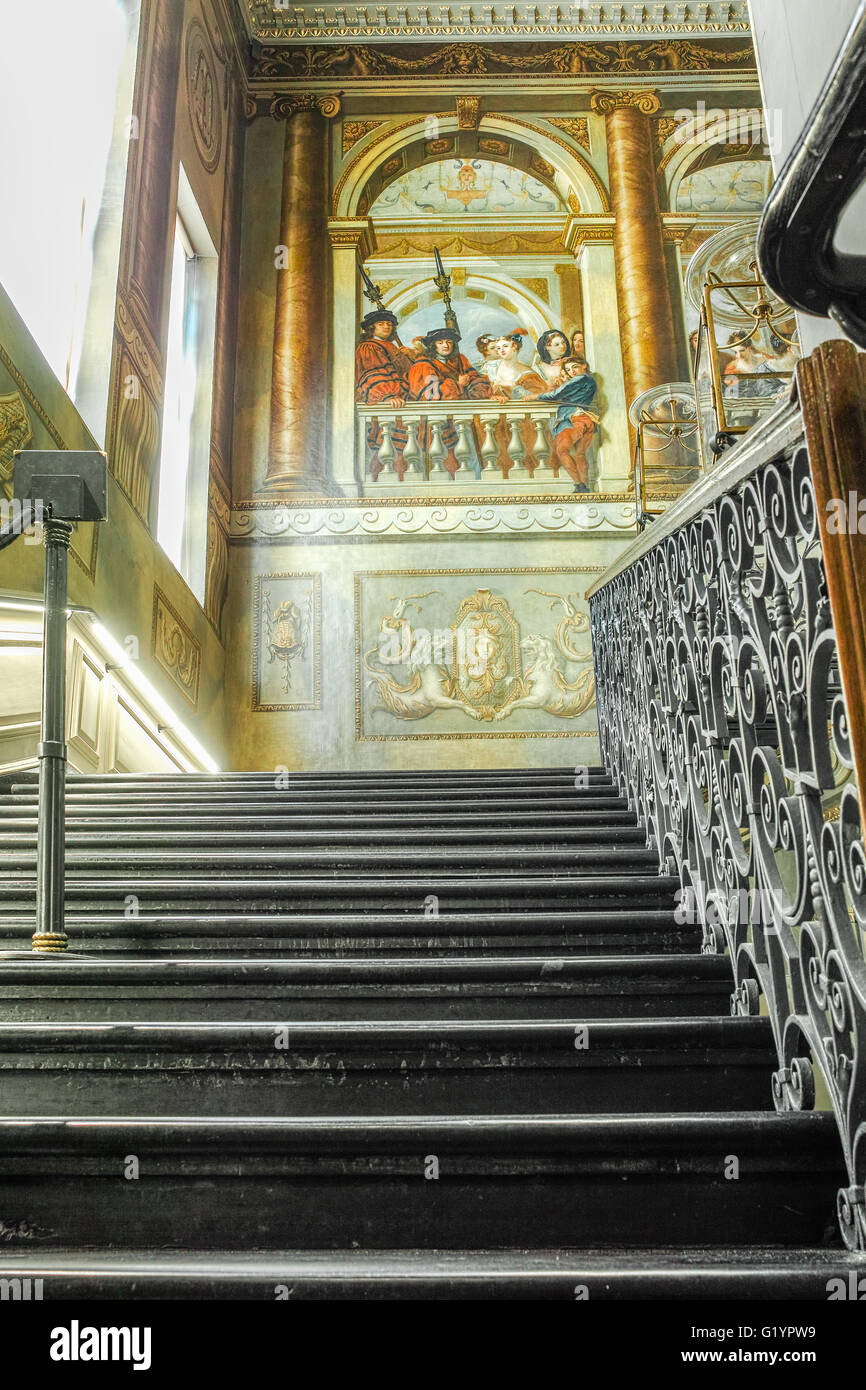 Des Königs Treppe am Königspalast Kensington, London. Stockfoto