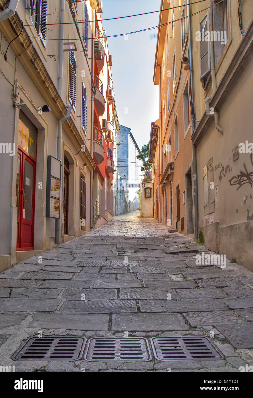Straße in Pula, Kroatien Stockfoto