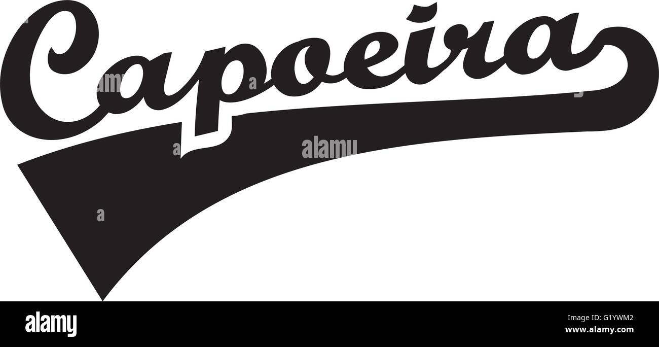 Capoeira Wort retro Stock Vektor