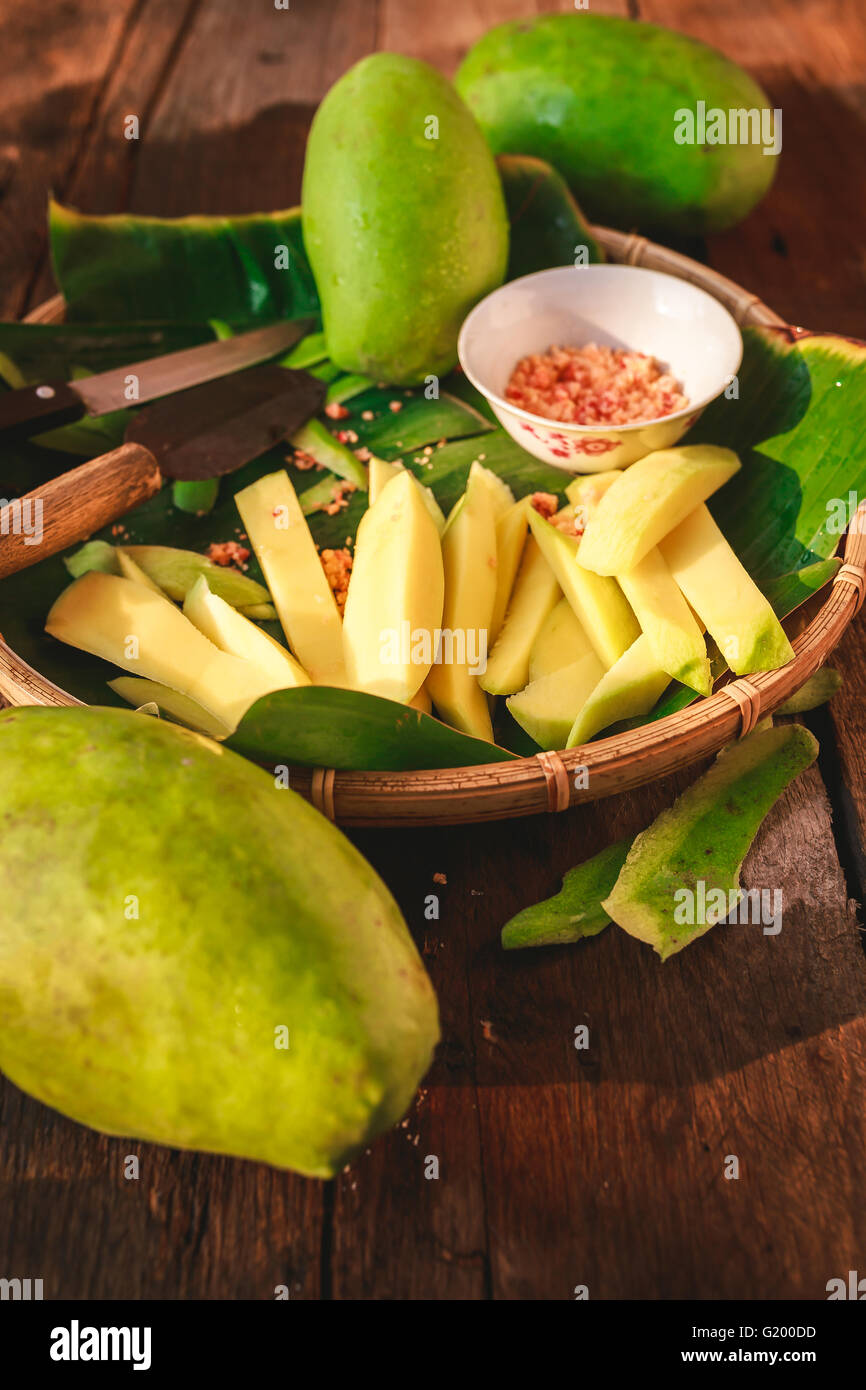 Grünen Mangos Stockfoto