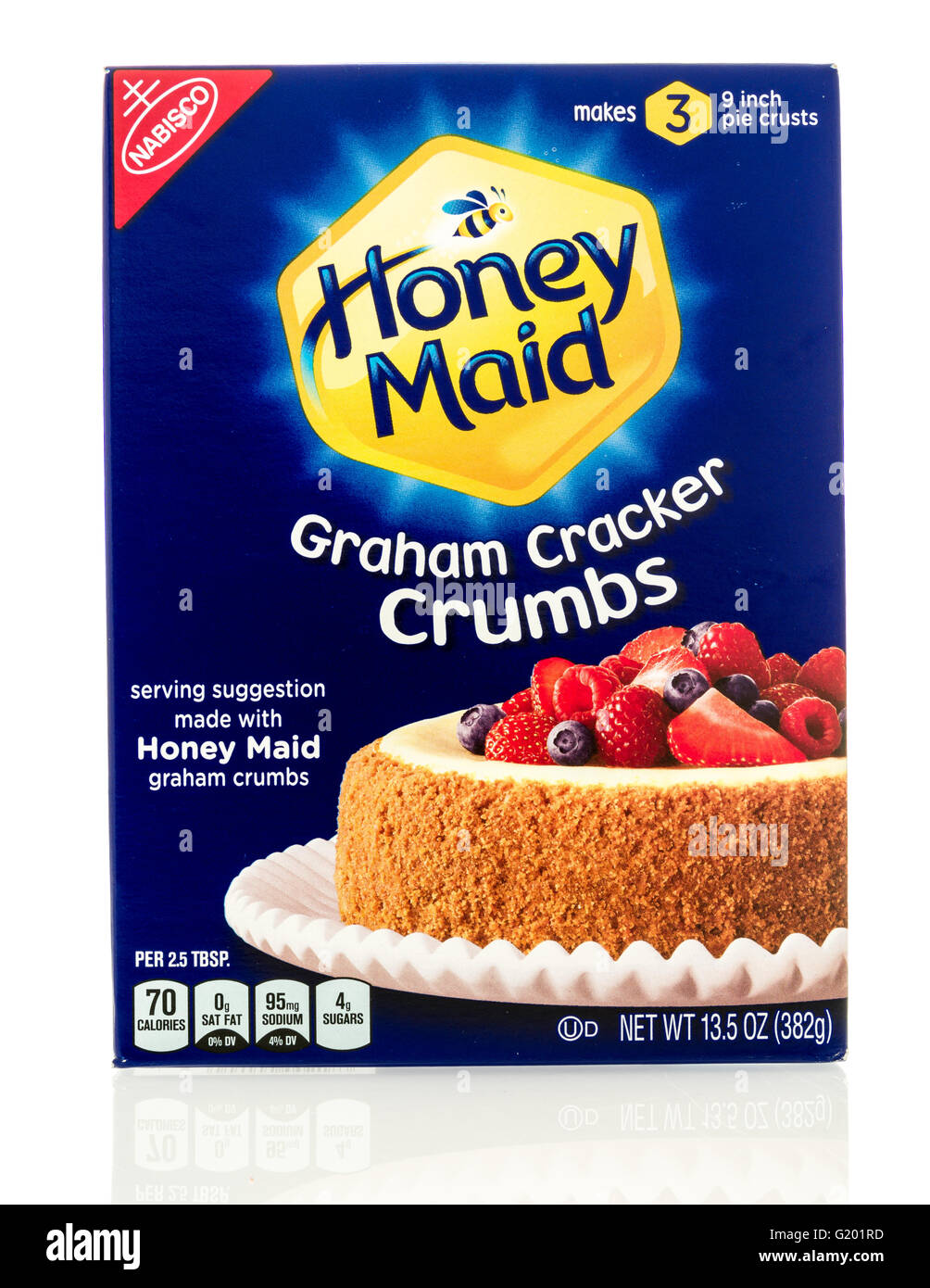 Winneconne, Wisconsin - 19. Mai 2016: Package of Honey Maid Keks Krümel auf einem isolierten Hintergrund Stockfoto