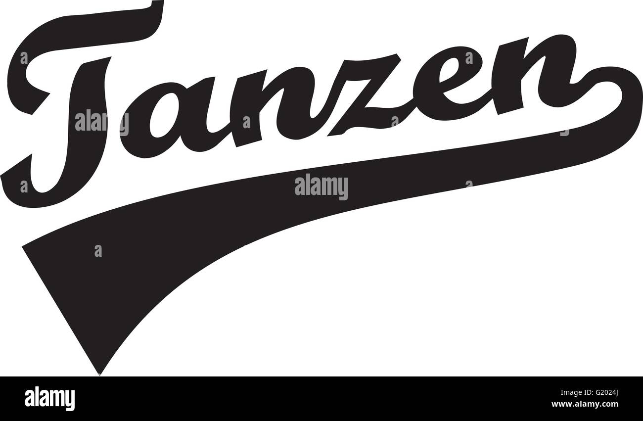 Deutsches Wort tanzen Stock Vektor