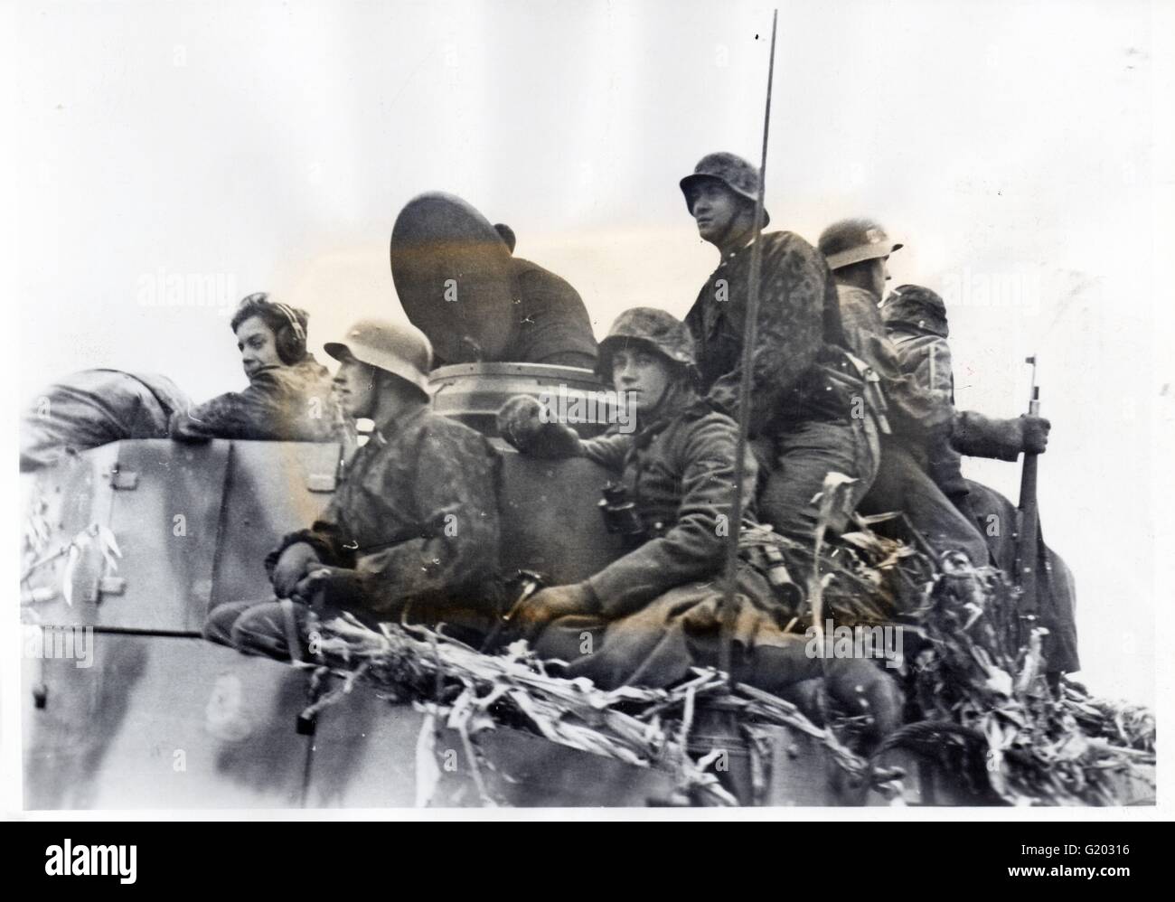 Deutsche Waffen SS der 12. SS Panzer Division in Normandie 1944 Stockfoto