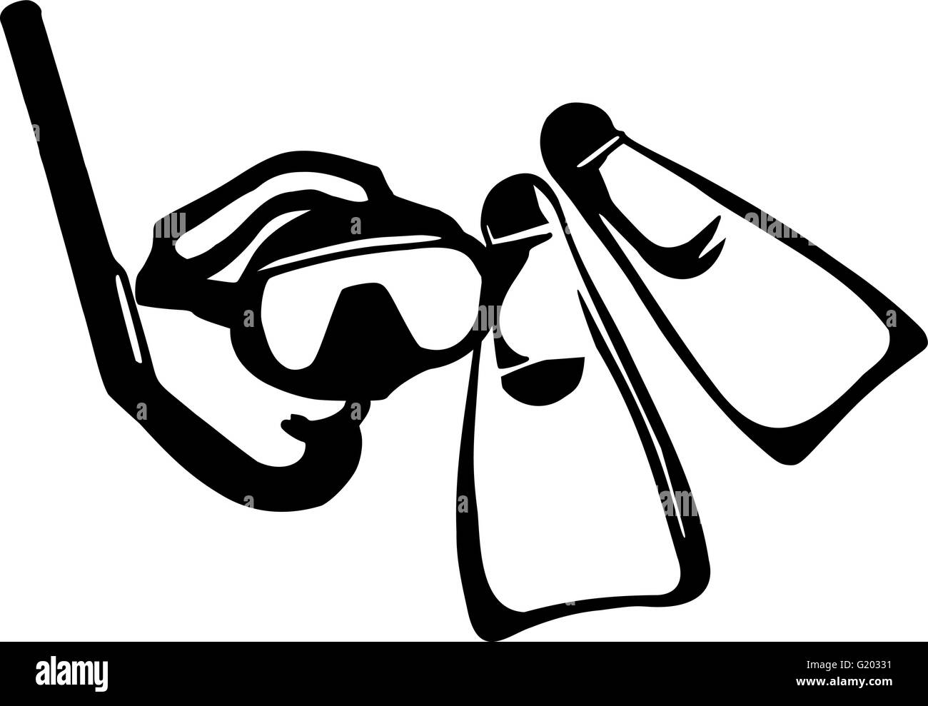 Tauchausrüstung Stock Vektor