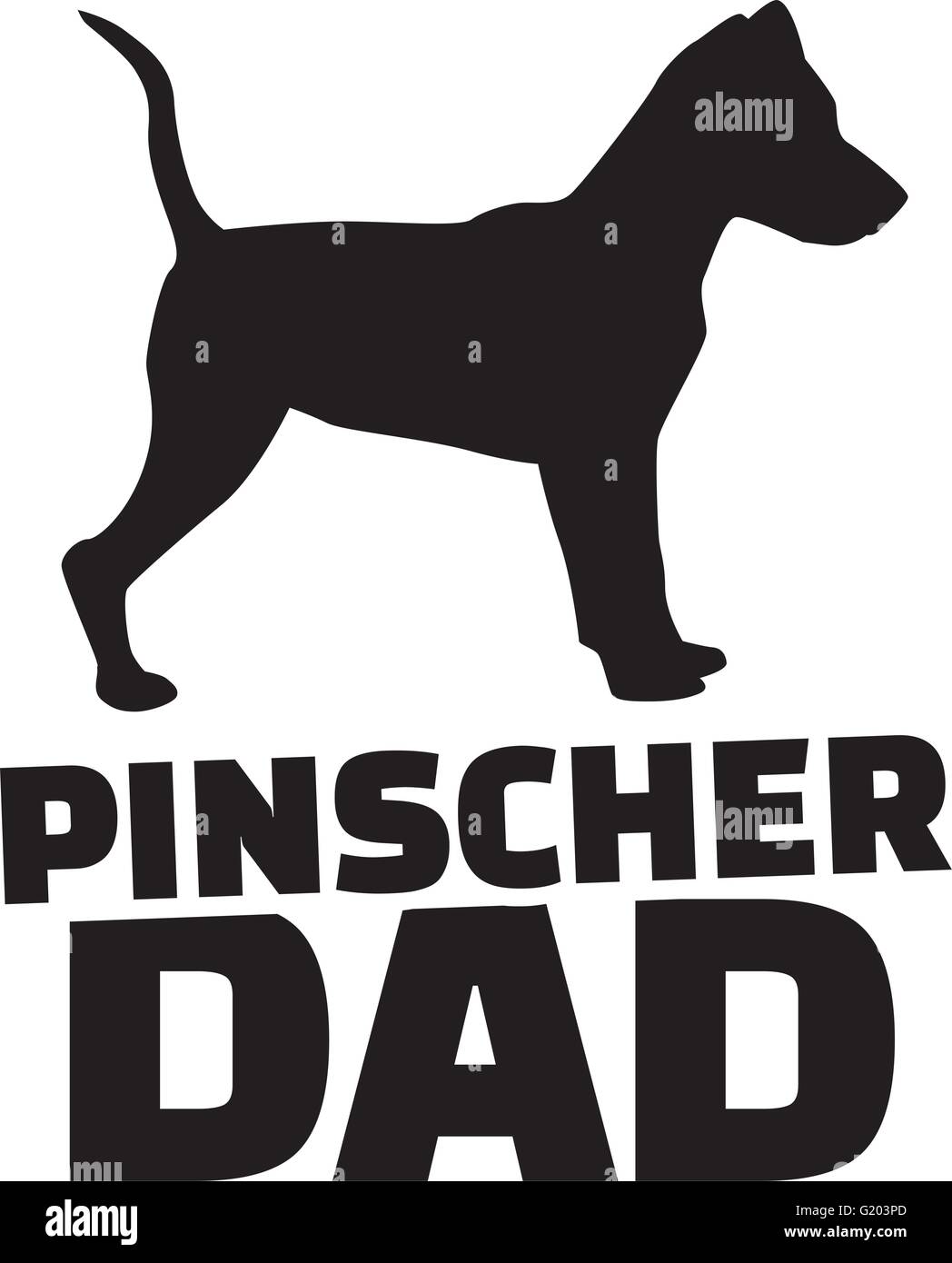Pinscher-Papa Stock Vektor