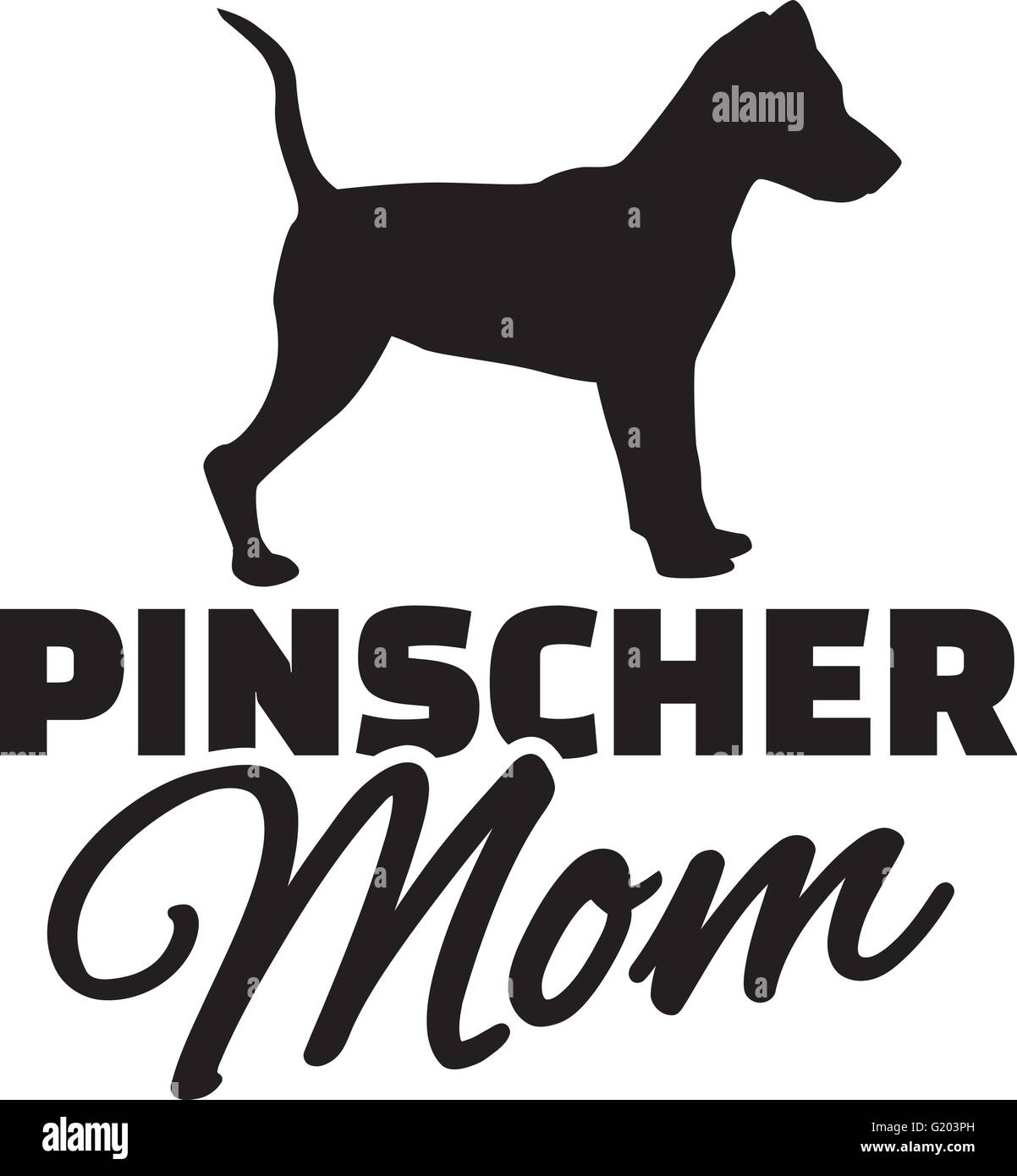 Pinscher-Mom Stock Vektor