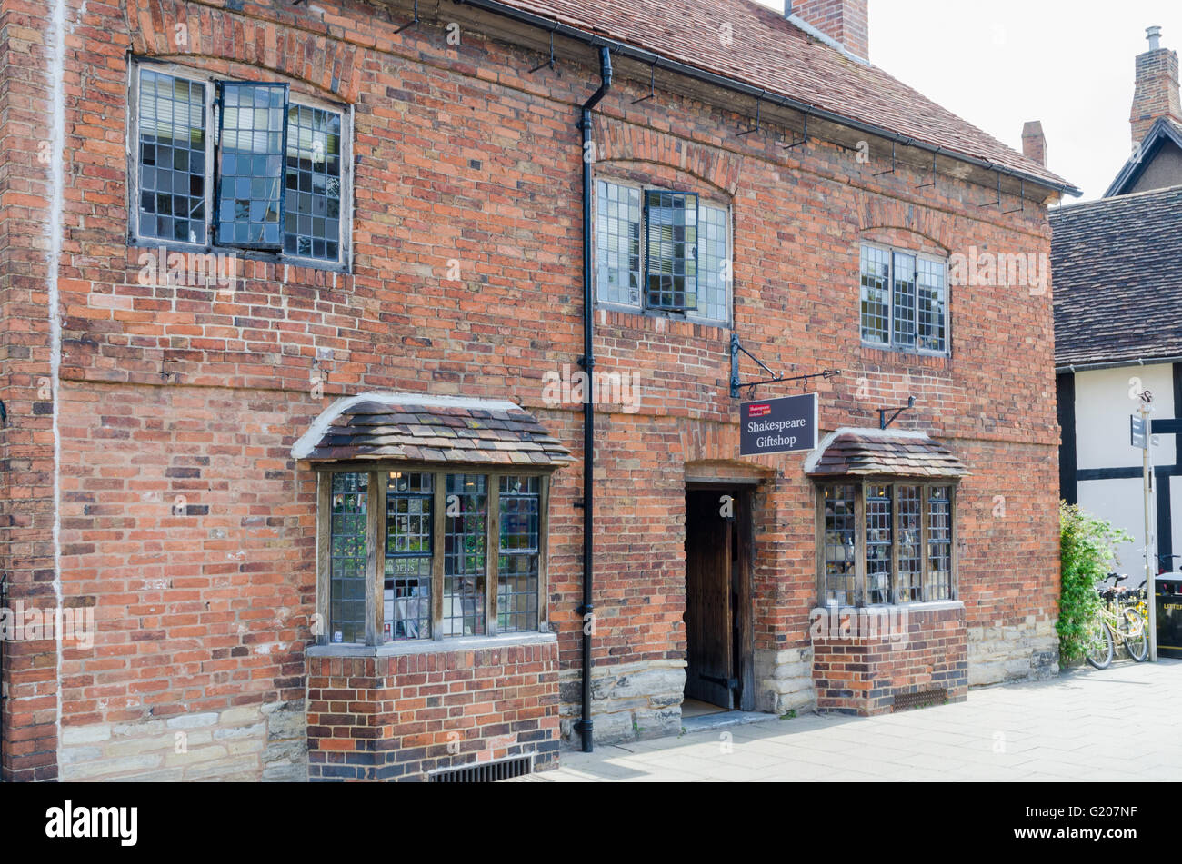 Shakespeare-Souvenirladen in Henley Street, Stratford-upon-Avon Stockfoto