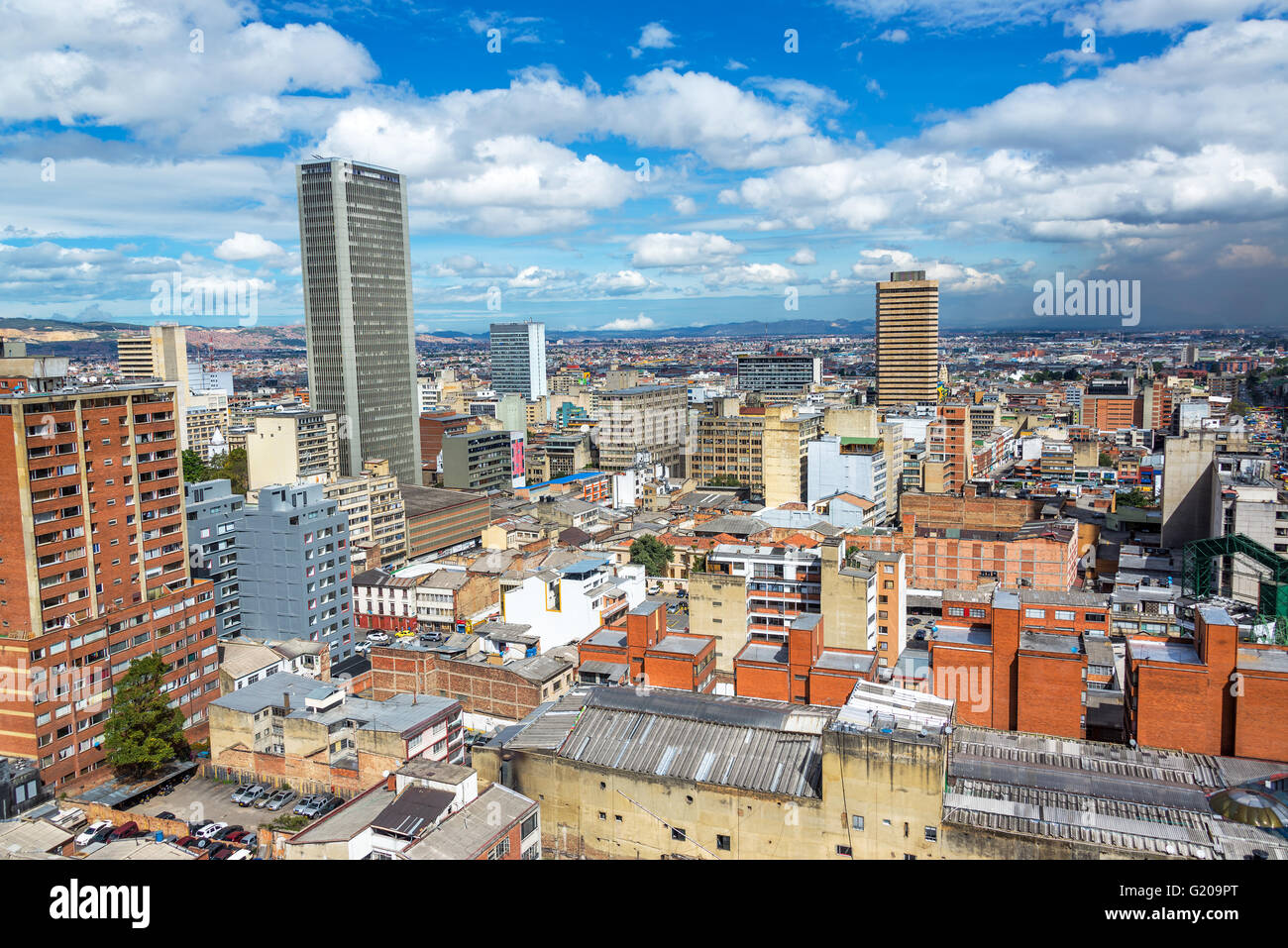 Stadtbild Ansicht der Innenstadt von Bogota, Kolumbien Stockfoto