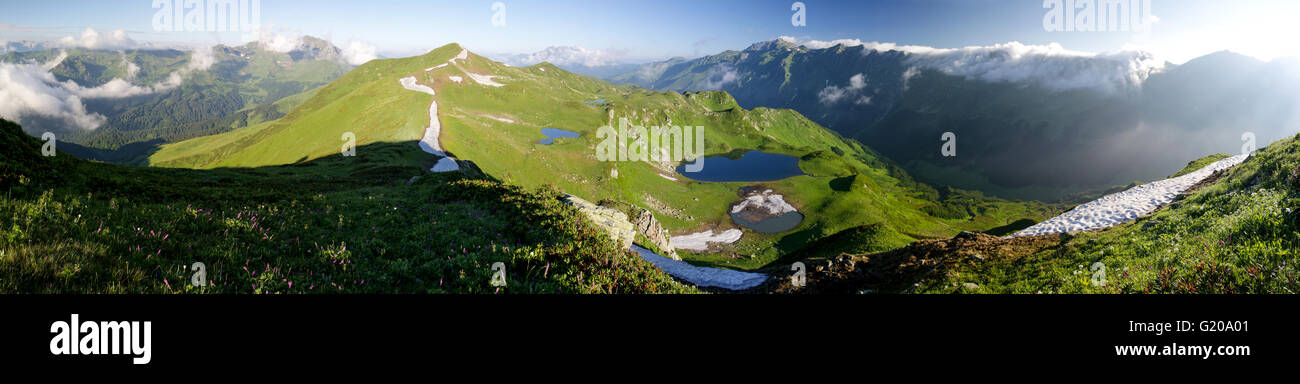 Tal der sieben Seen in Abchasien (Georgien, Caucasus) Stockfoto