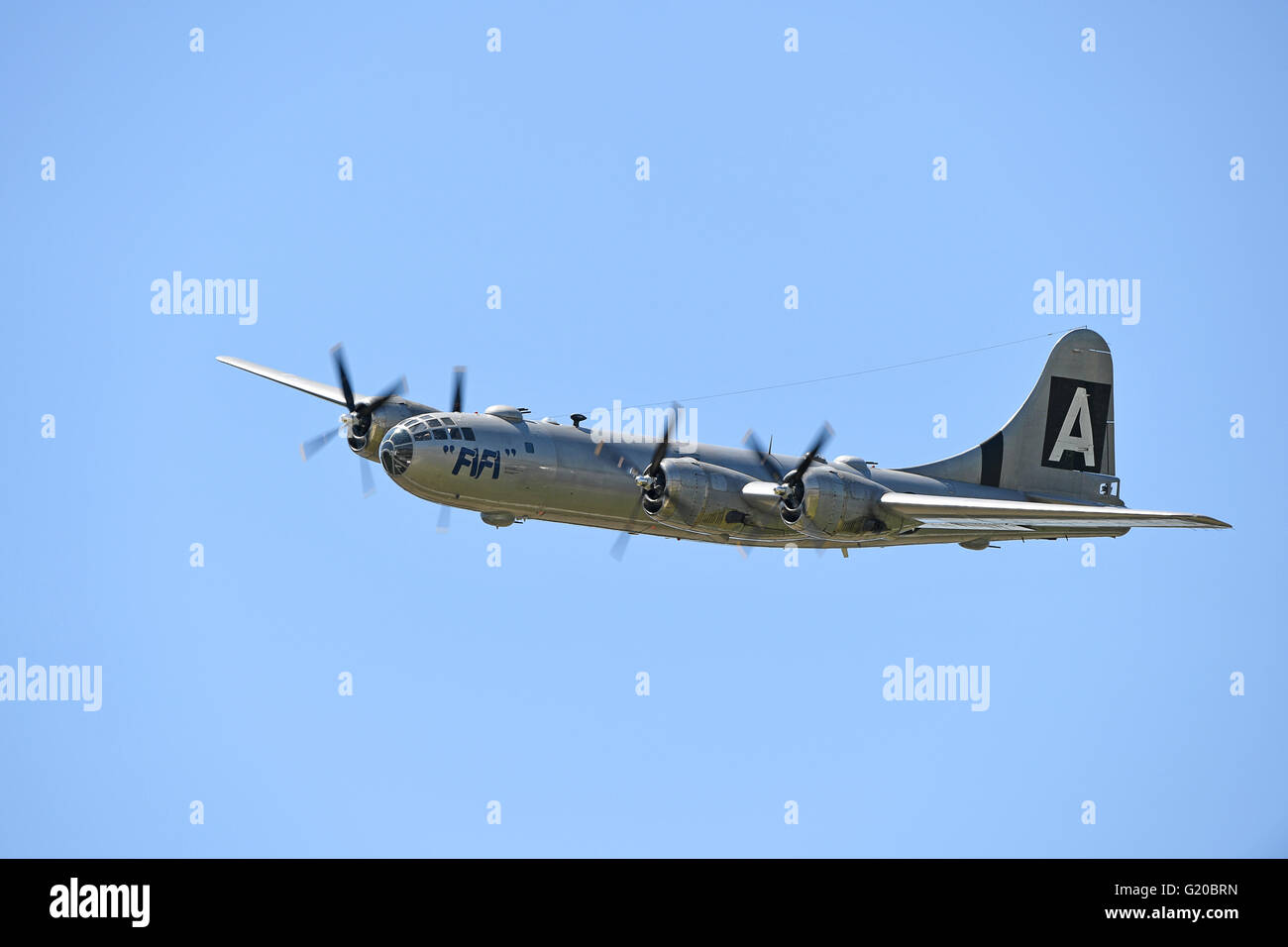 Saint Louis, Missouri, USA – 15. Mai 2016: P-29 Superfortress fliegen auf der Luftfahrtmesse Spirit of Saint Louis in Saint Louis, Missouri Stockfoto