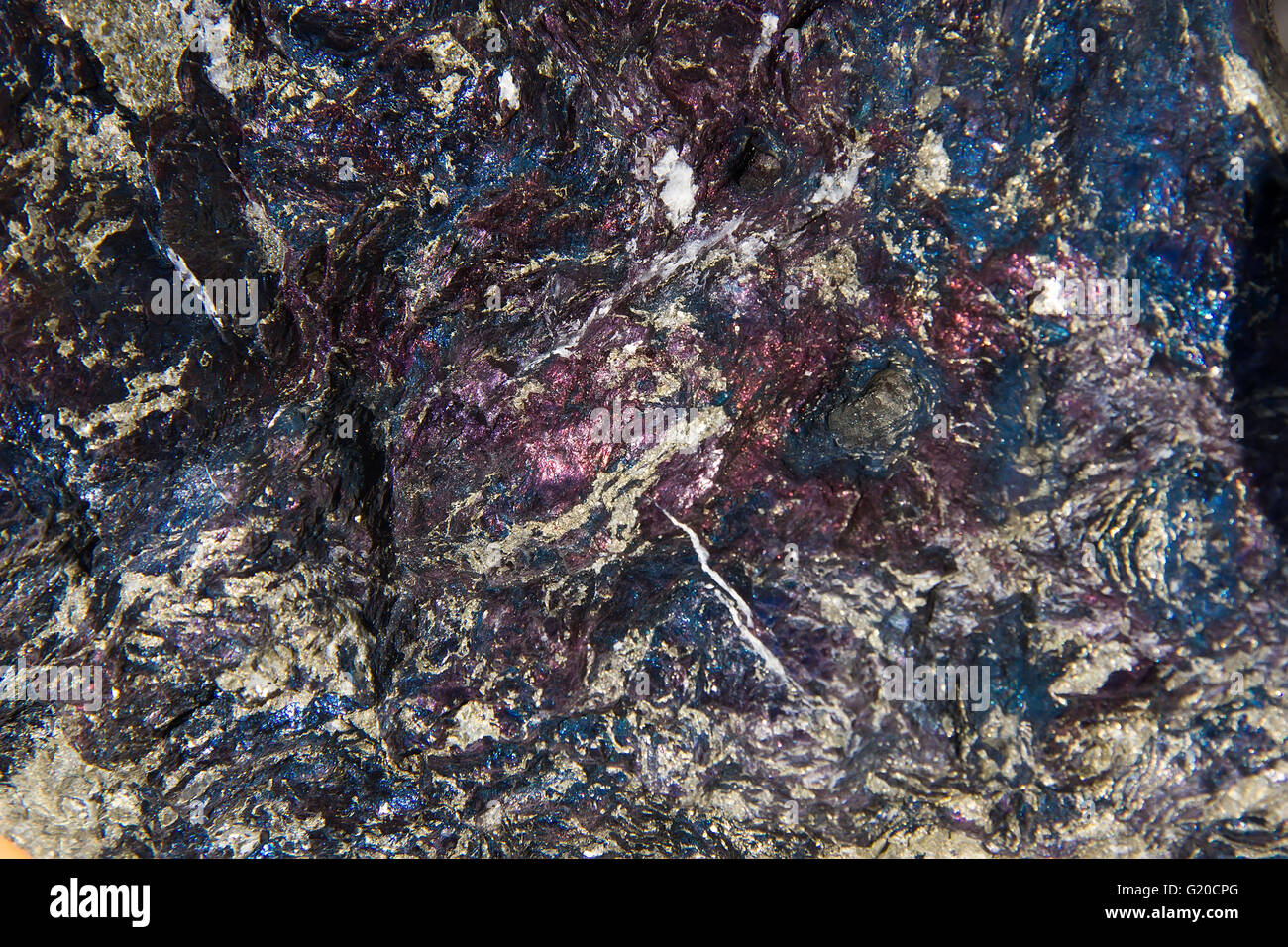 Covellin mineralischen Hintergrund Stockfoto