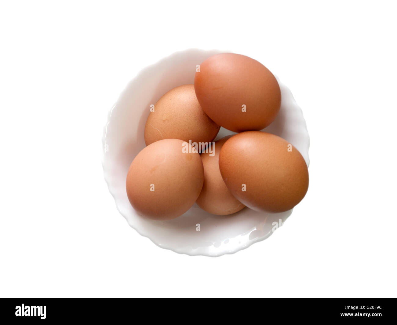 Ein Putsch von Eiern zum Mittagessen Stockfoto
