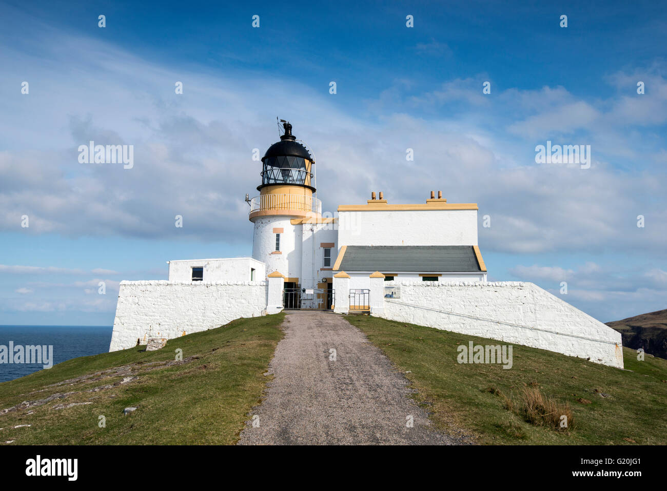 Stoner Head Leuchtturm, Sutherland Schottland, Vereinigtes Königreich Stockfoto