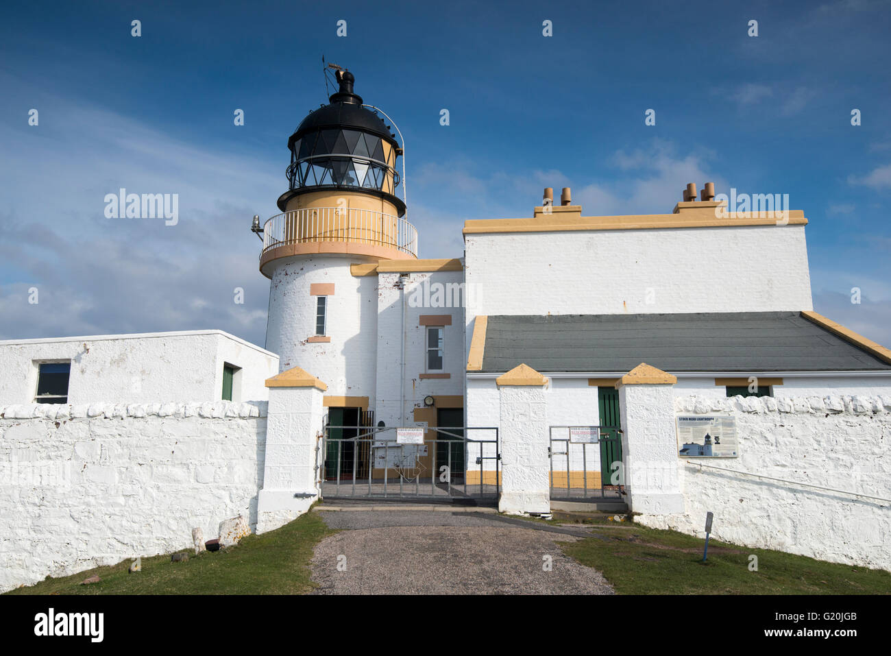 Stoner Head Leuchtturm, Sutherland Schottland, Vereinigtes Königreich Stockfoto