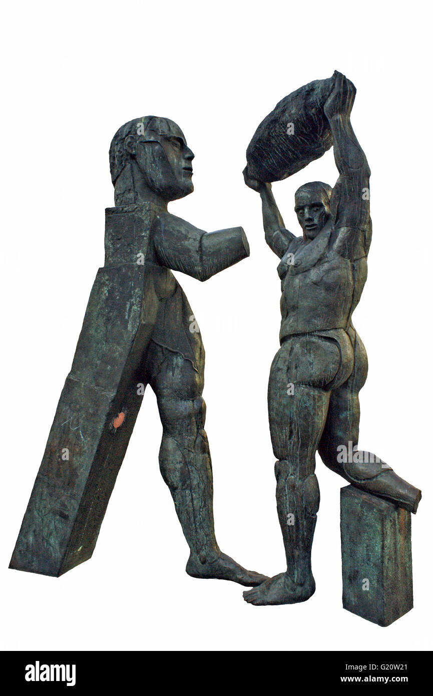 Skulptur der Berliner Straße in Berlin - Neukoeln, westlichen Teil von Berlin, Deutschland Stockfoto