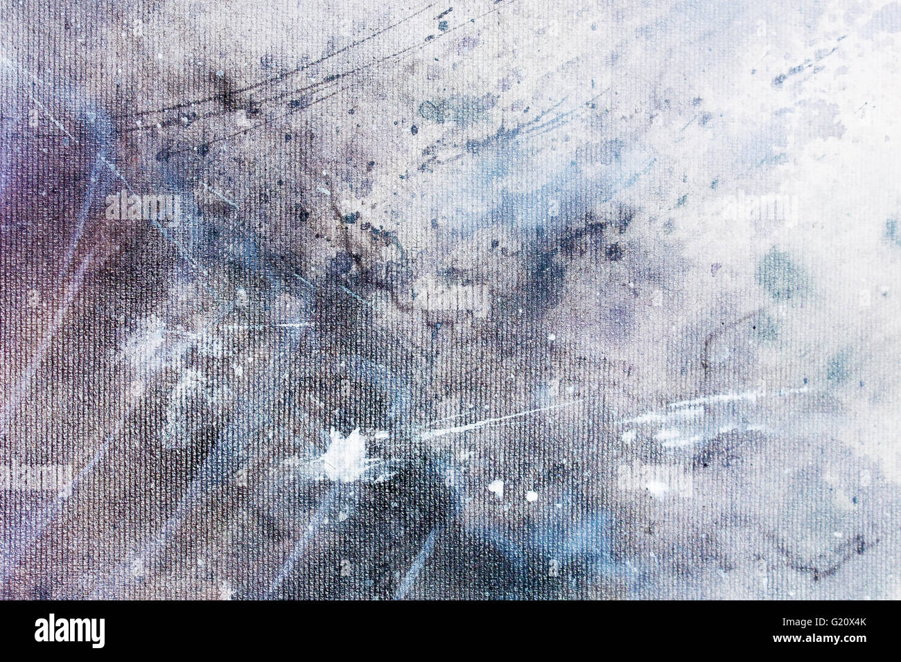 abstrakte Malerei mit verschwommen und gefärbten Struktur. Malerei auf  Leinwand Stockfotografie - Alamy
