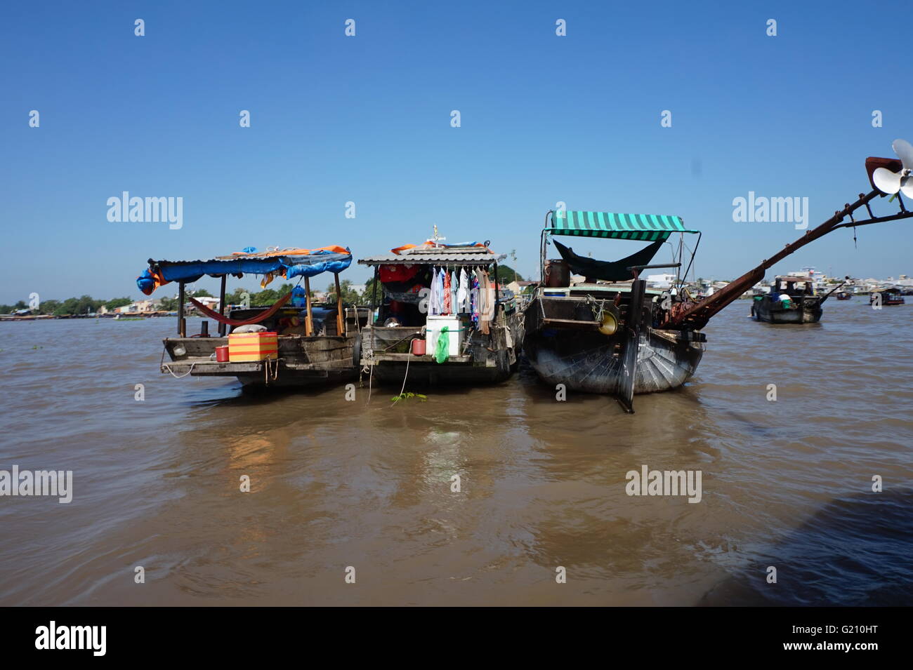 Vietnam Mekong Fluss-Dreieck Stockfoto