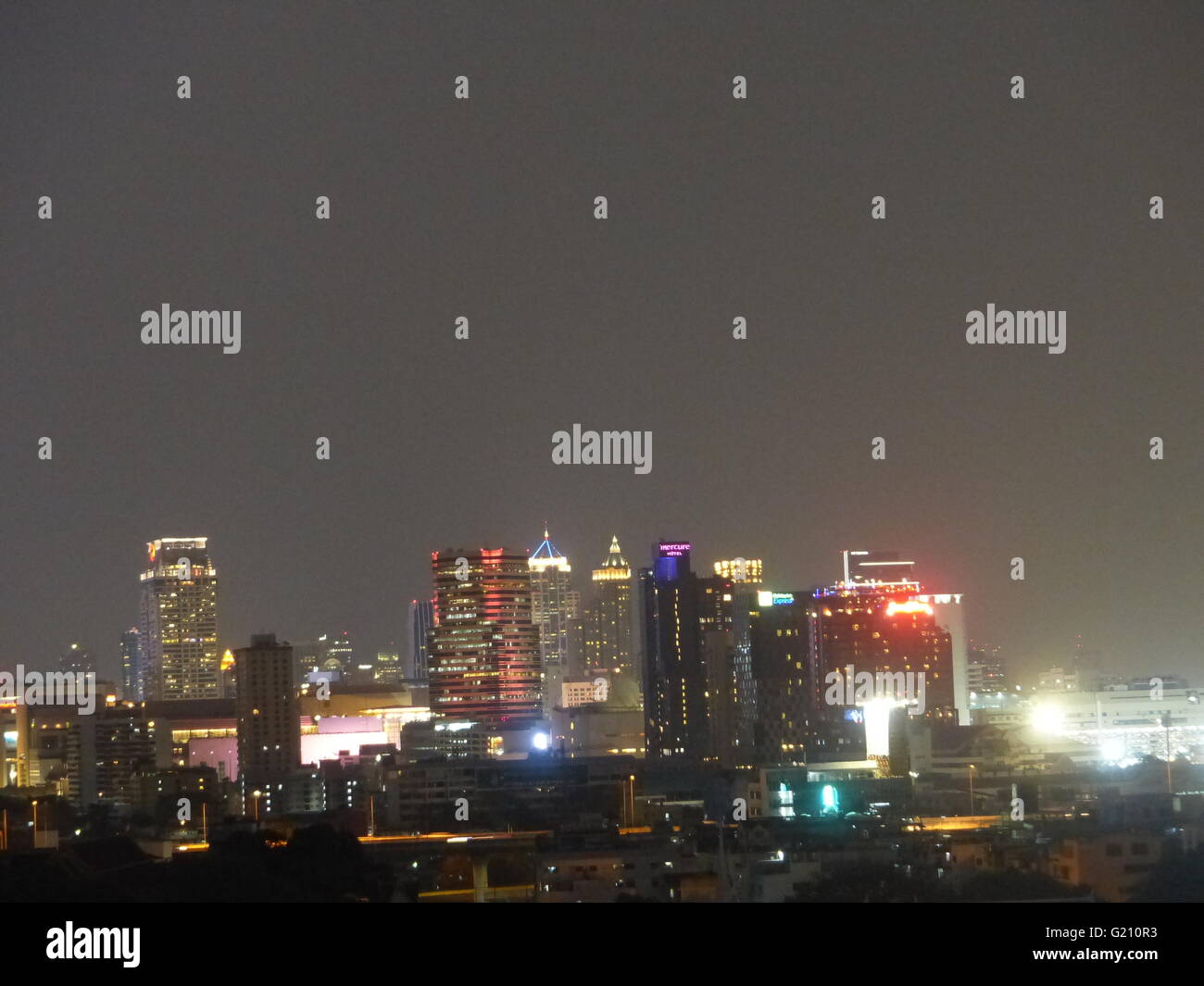 Thailand - Bangkok. Blick auf die Stadt vom Hotel Prinz Charles auf dem Dach. Stockfoto