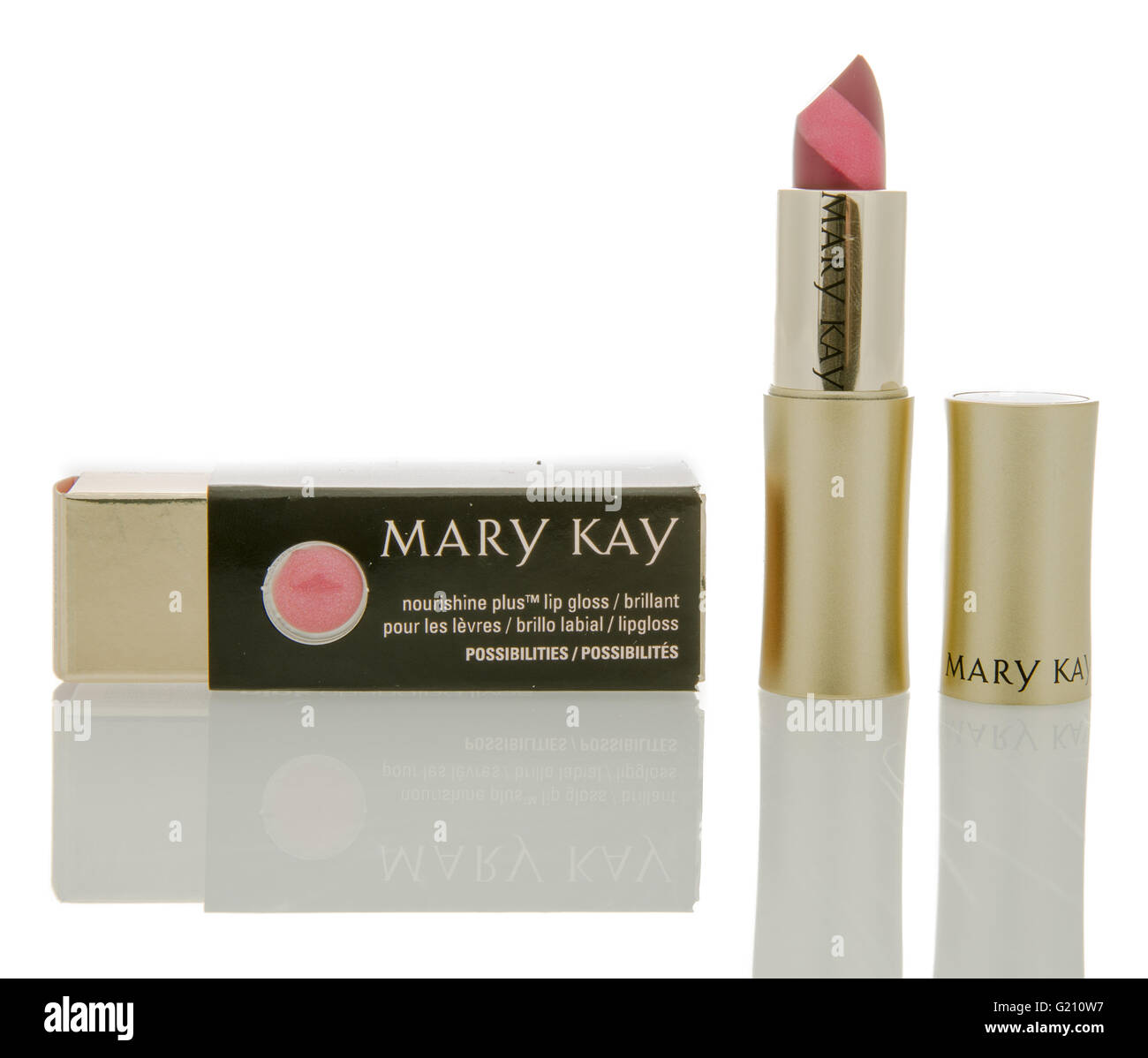 Winneconne, Wisconsin - 9. Mai 2016: Mary Kay Make-up auf eine isolierte Hintergrund Stockfoto