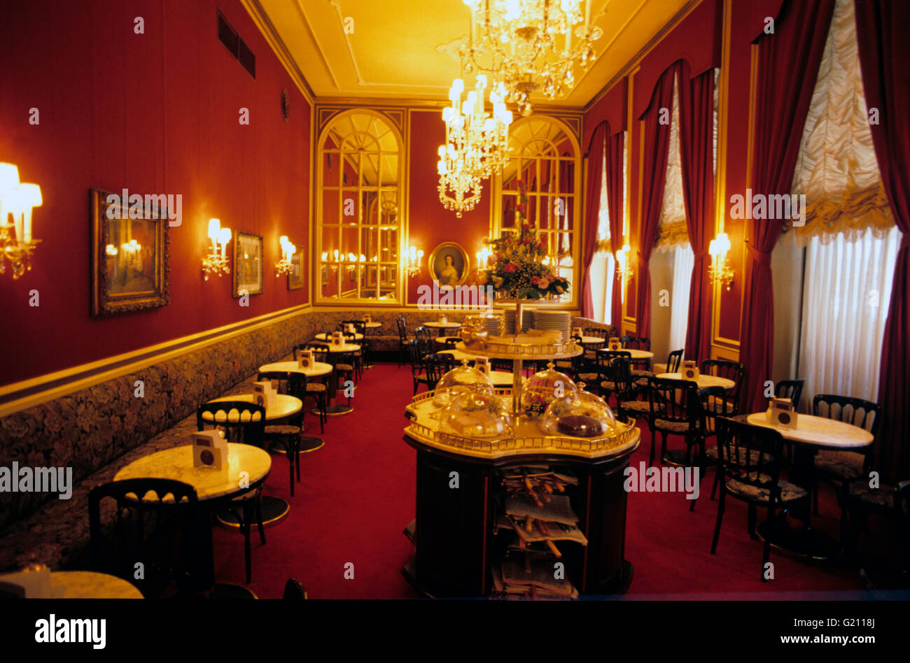 Hotel Sacher, Wien, Österreich. Stockfoto