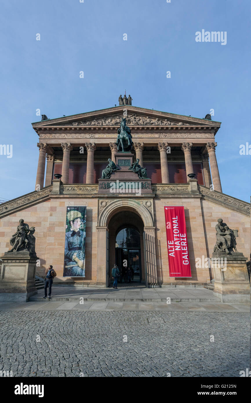 Alte Nationalgalerie-Museum auf der Museumsinsel (Museum Insel) neoklassizistischen Gebäude 1876 Friedrich August Stüler Architekten, Berlin Stockfoto