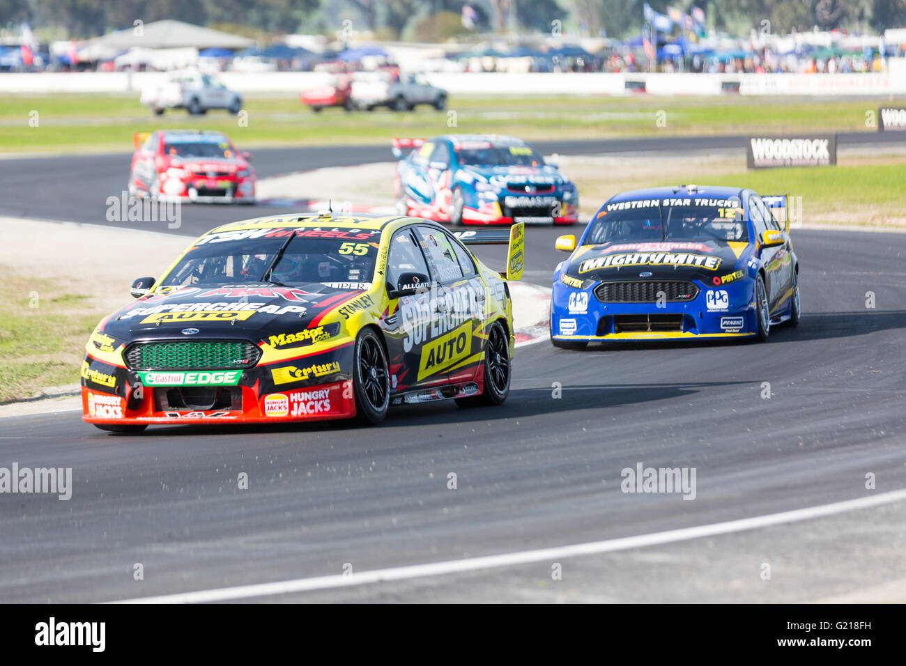 Melbourne, Australien. 22. Mai 2016.  Rennen Sie 11 der Vigin Australien Supercars Meisterschaft in Winton Raceway. Bildnachweis: David Hewison/Alamy Live-Nachrichten Stockfoto