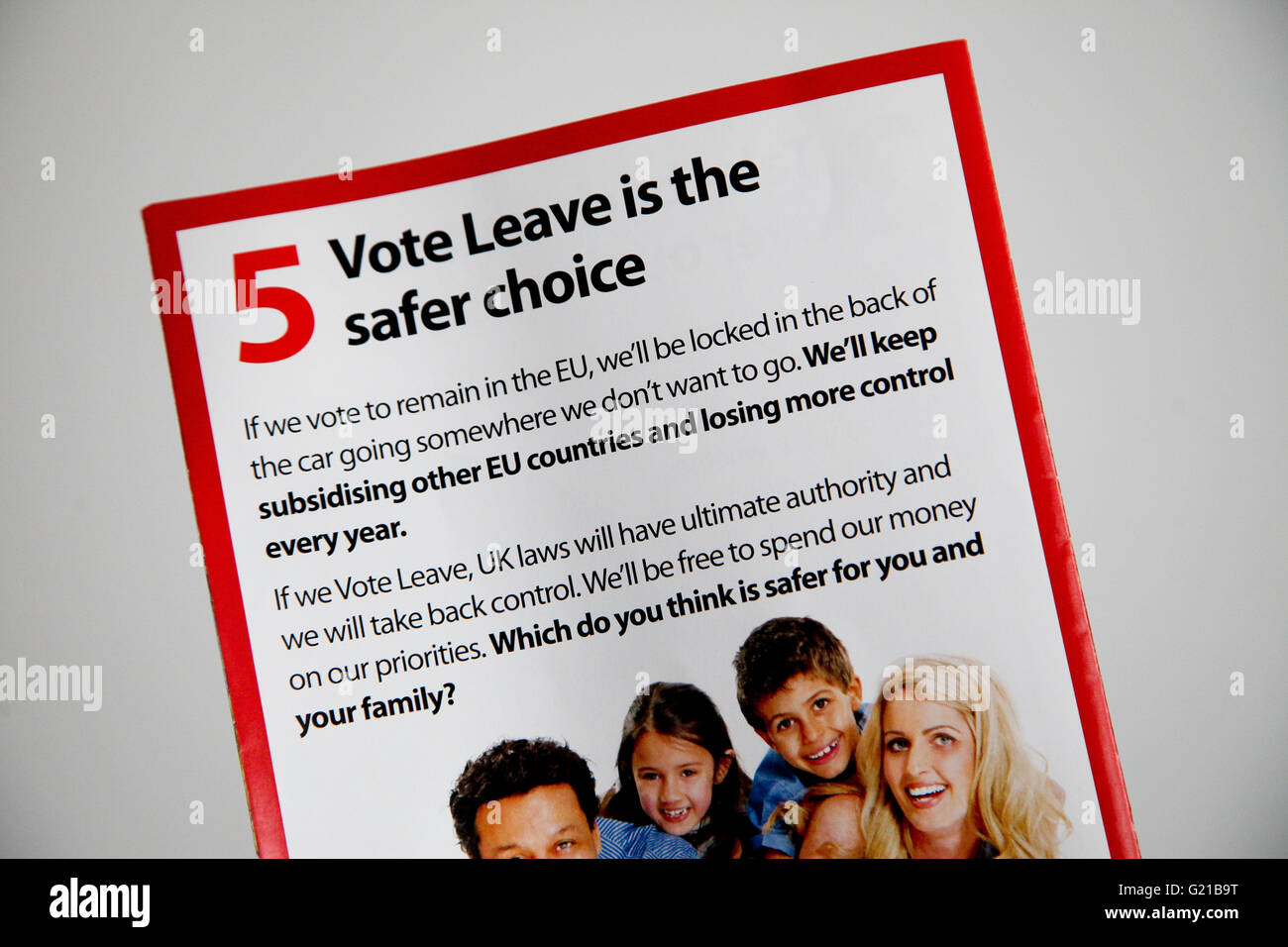 Nord-London, UK 22. Mai 2016 - Kampagne Broschüre durch Abstimmung verlassen EU Credit: Dinendra Haria/Alamy Live News Stockfoto