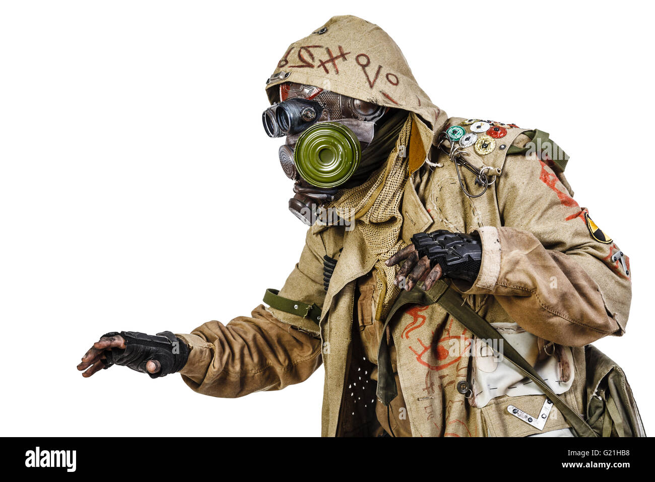 Studioaufnahme von nuklearen survivor Stockfoto