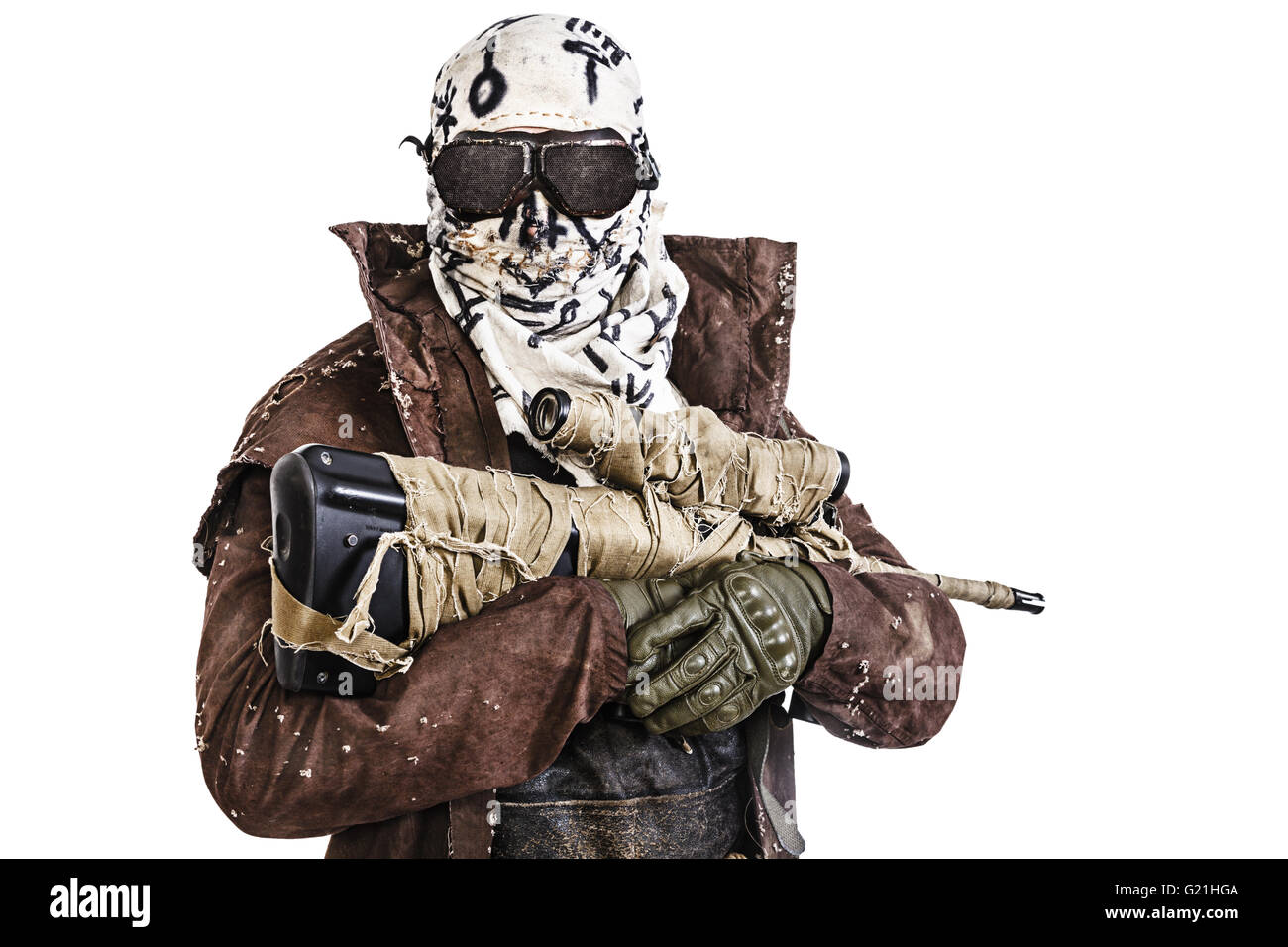 Studioaufnahme von nuklearen survivor Stockfoto